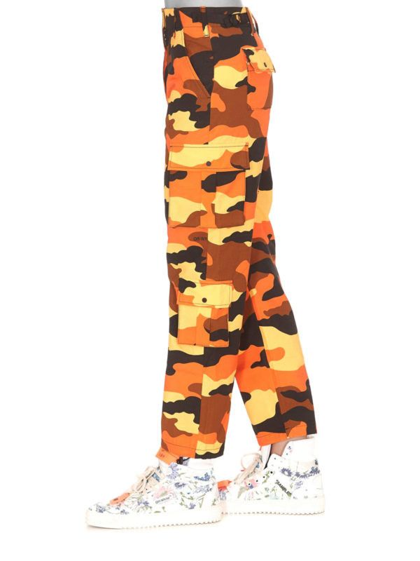 Off-White o1y1225 Cargo Casual Pant in Multicolor Size 27" / US 4 / IT 40 - 2 Thumbnail