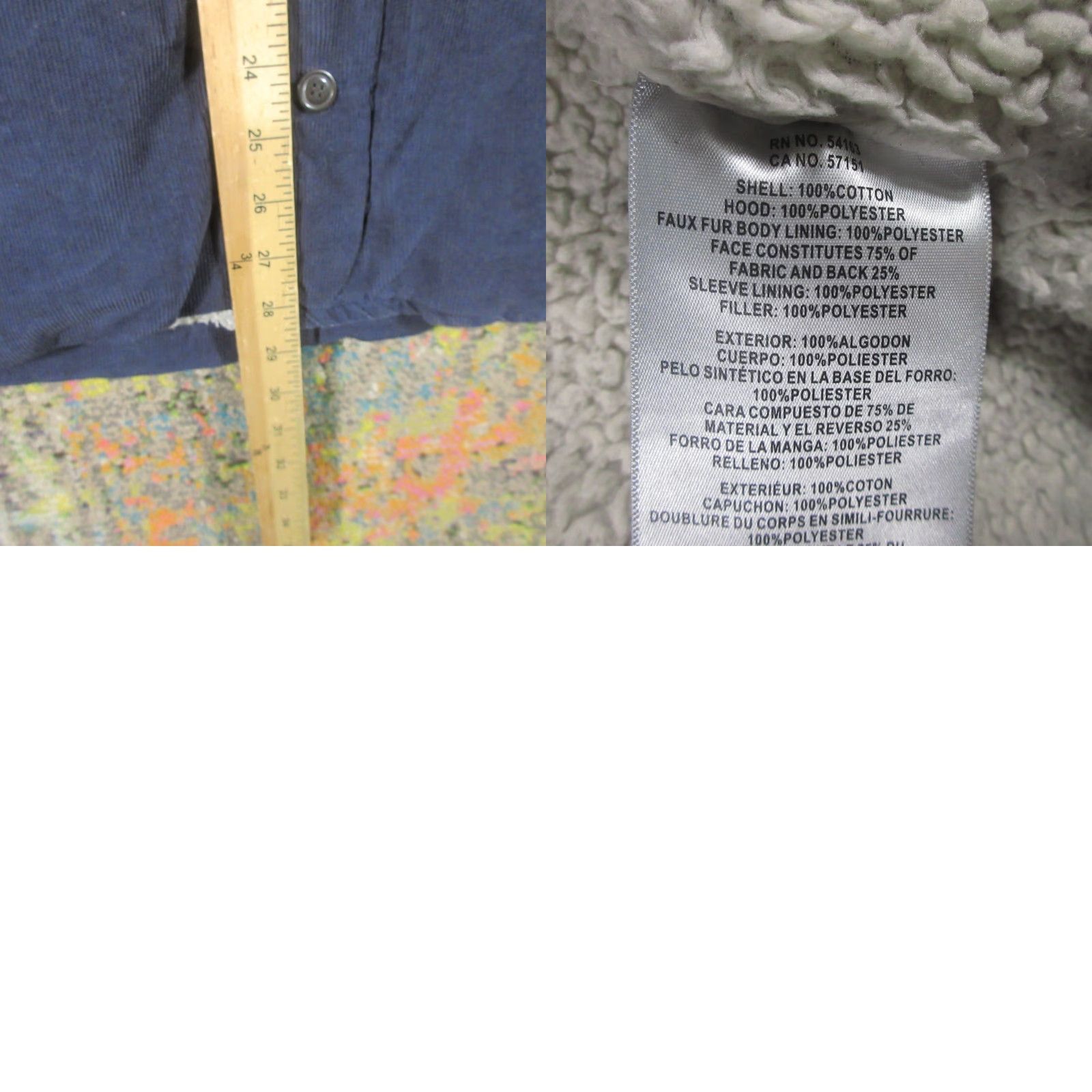 Levi's Levi's Hooded Corduroy Fleece Sherpa Lined Jacket Men XL Navy 90s Trucker Grunge Bomber Jacket Size US XL / EU 56 / 4 - 8 Thumbnail