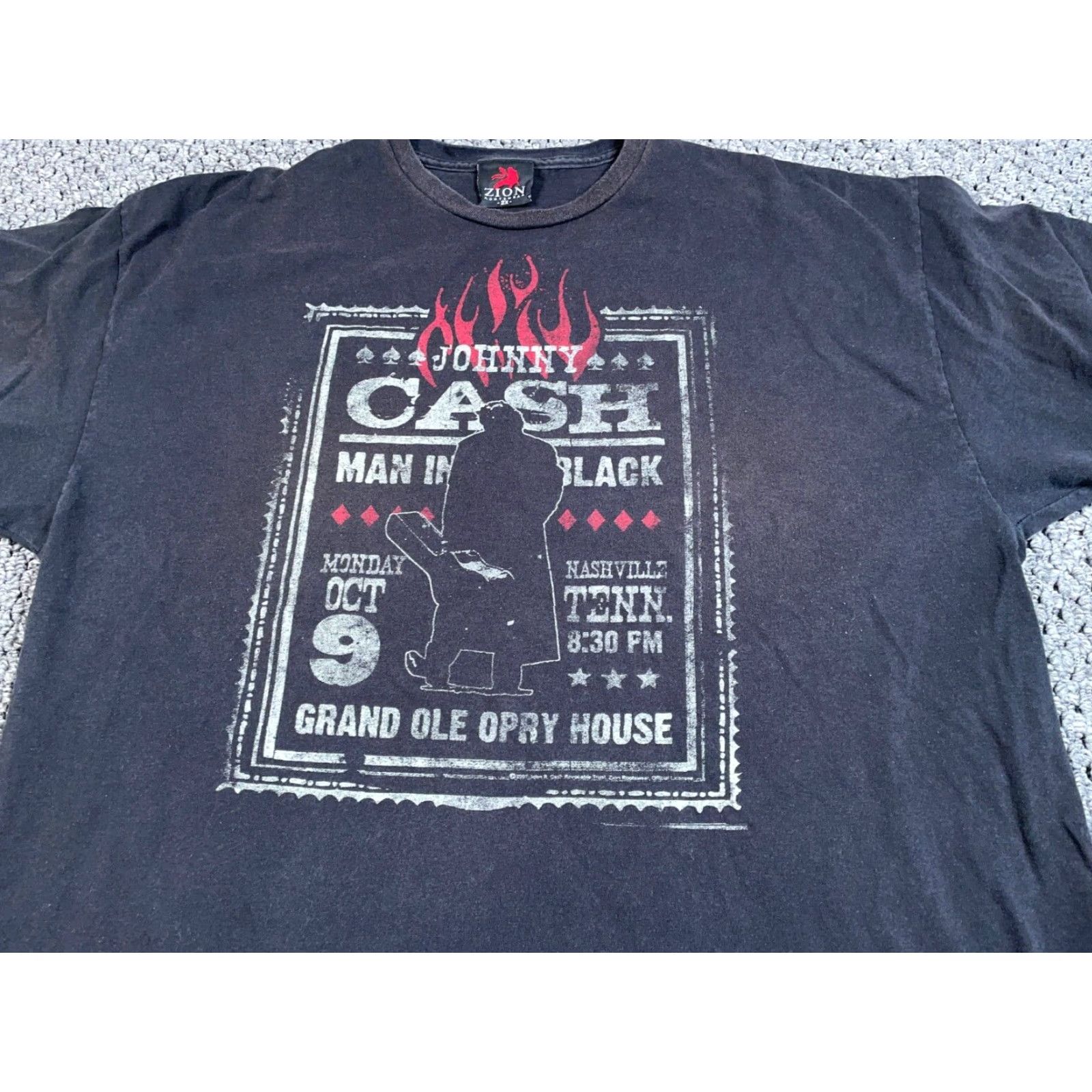 Vintage Zion Johnny Cash T-Shirt 2XL Adult Black Grand Ole Opry House 2007 Print Size US XXL / EU 58 / 5 - 4 Thumbnail