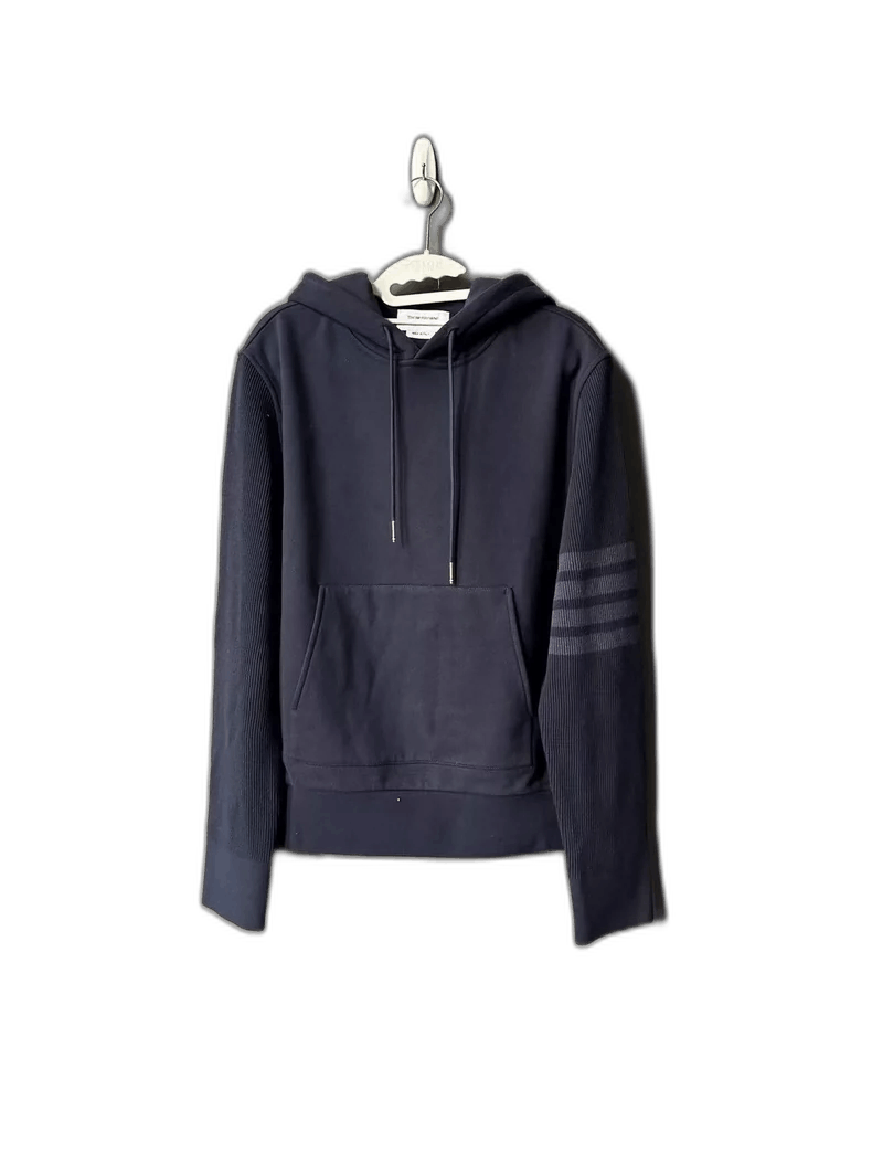 Thom Browne Thom Browne Navy Blue Hooded Sweatshirt Size US M / EU 48-50 / 2 - 1 Thumbnail
