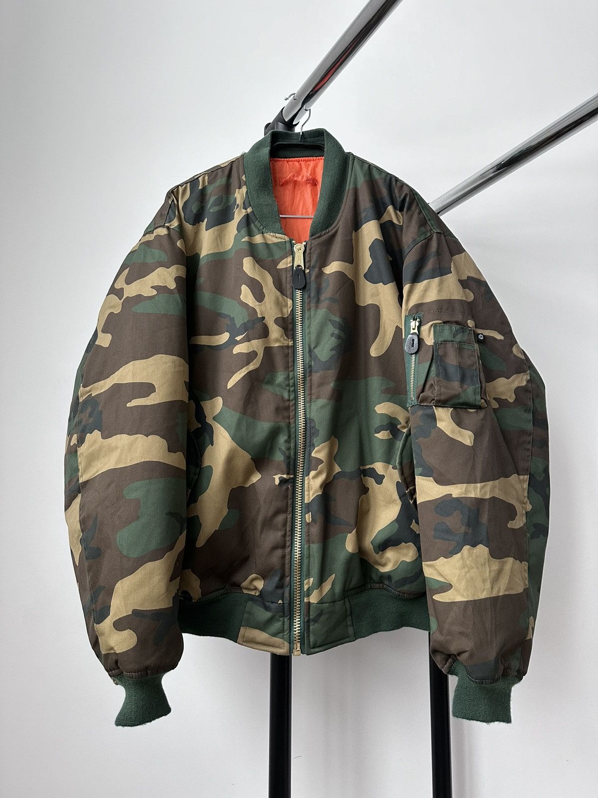 Fostex Garments × Vintage Fostex Garments Snow Camo MA-1 Bomber