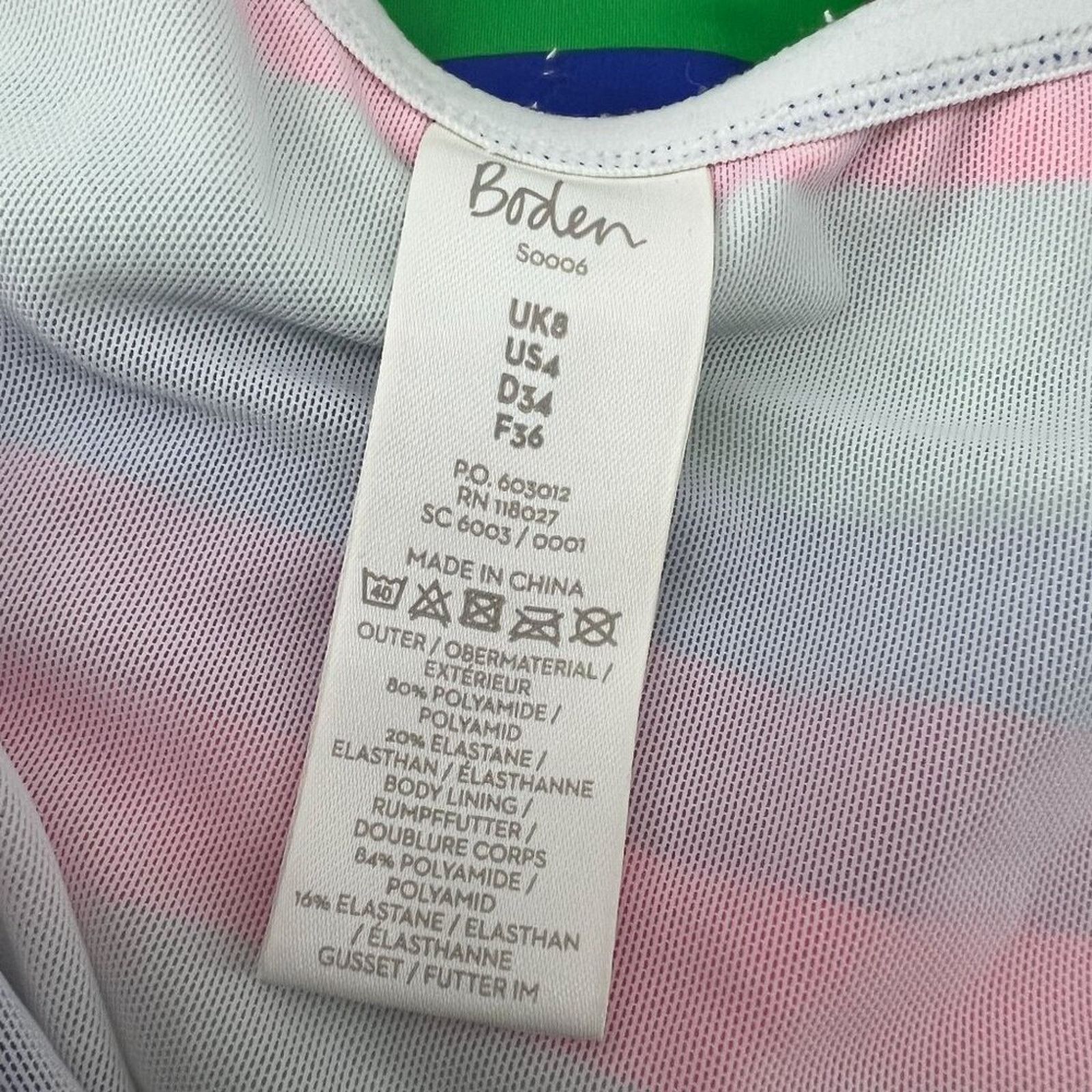Boden Boden Bandeau One Piece Swim Suit Colorful Stripe Size 4 Size S / US 4 / IT 40 - 3 Thumbnail