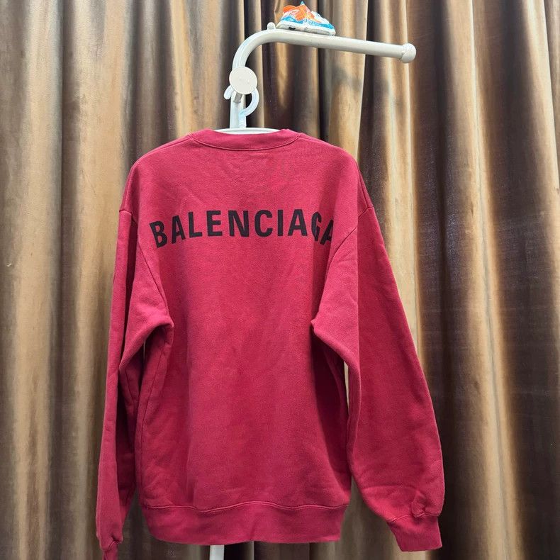 Balenciaga Balenciaga red back logo long sleeves 2501-Nextarrow Size US XS / EU 42 / 0 - 4 Thumbnail