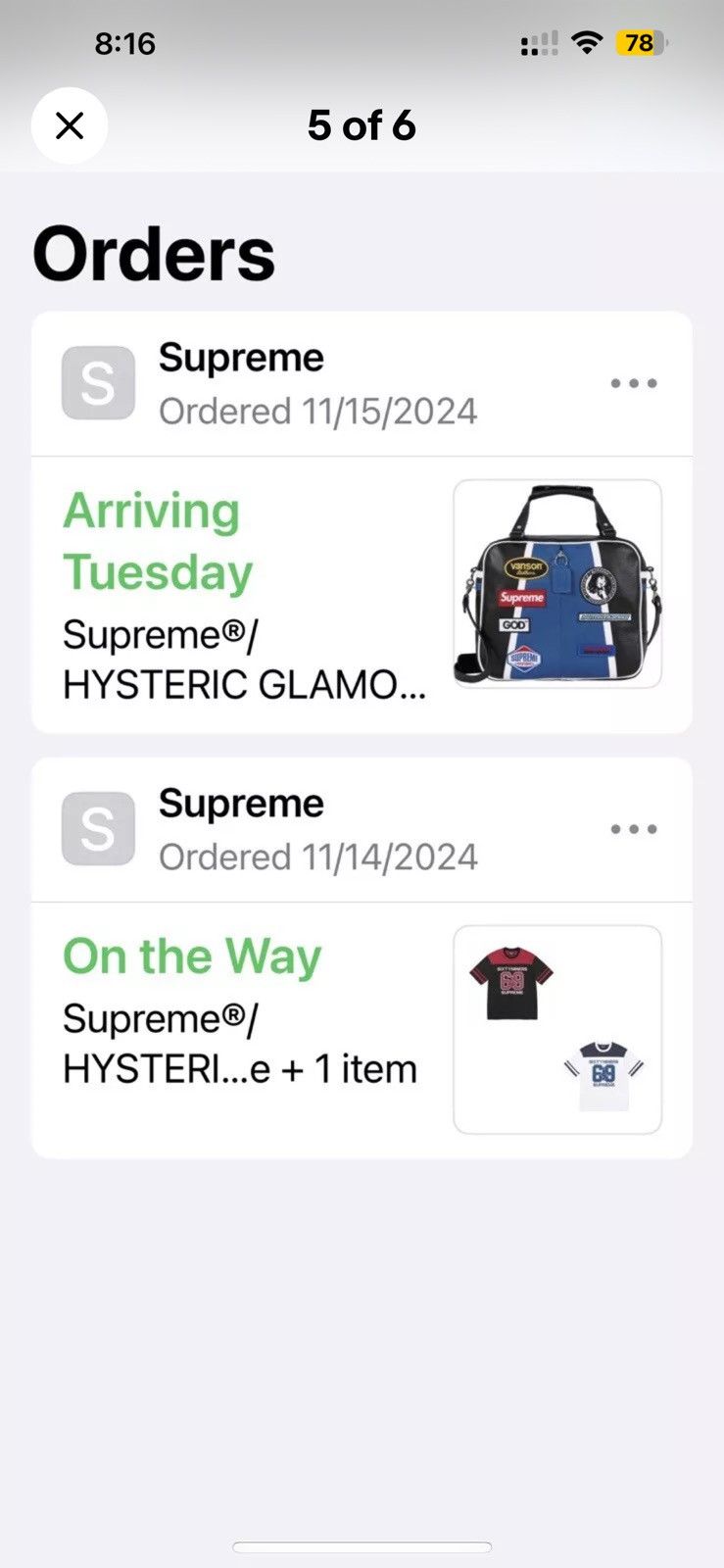 Supreme Supreme Vanson Hysteric Leather Bag Size ONE SIZE - 5 Thumbnail