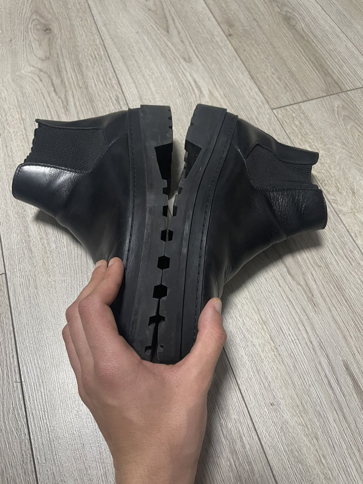 A.P.C. APC Leather Chelsea Black Classic Boot 27.5 cm Size US 10 / EU 43 - 4 Thumbnail