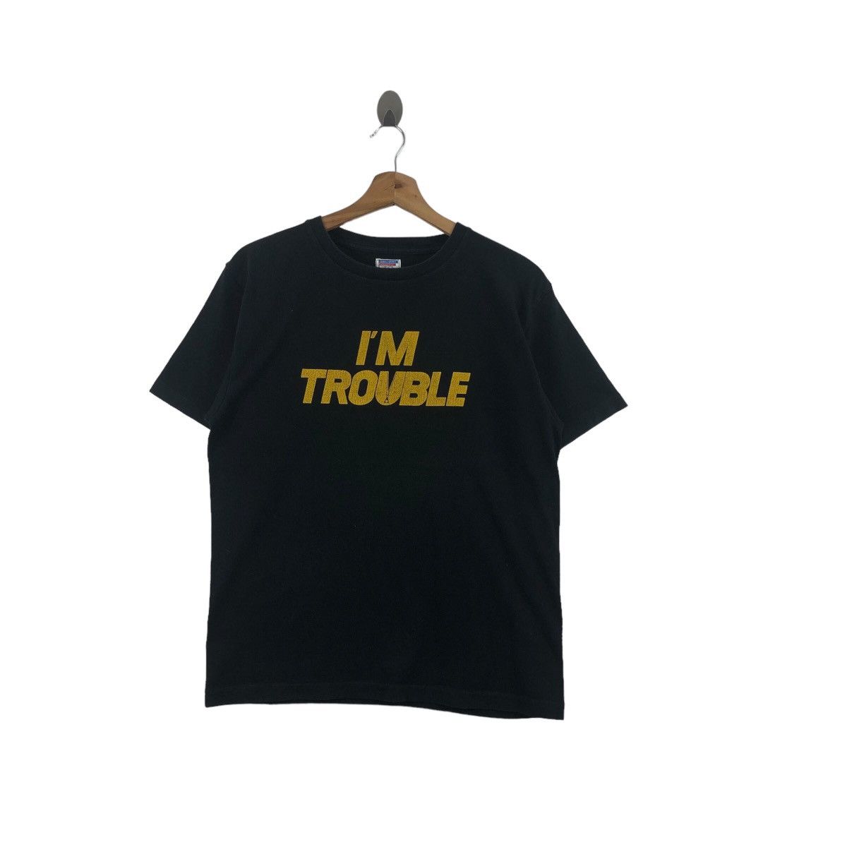 Vintage × Warehouse × Warehouse & Co. Pick!! Vtg WAREHOUSE CO. 'I'm Trouble' Top Tee Tshirt Size US M / EU 48-50 / 2 - 1 Thumbnail