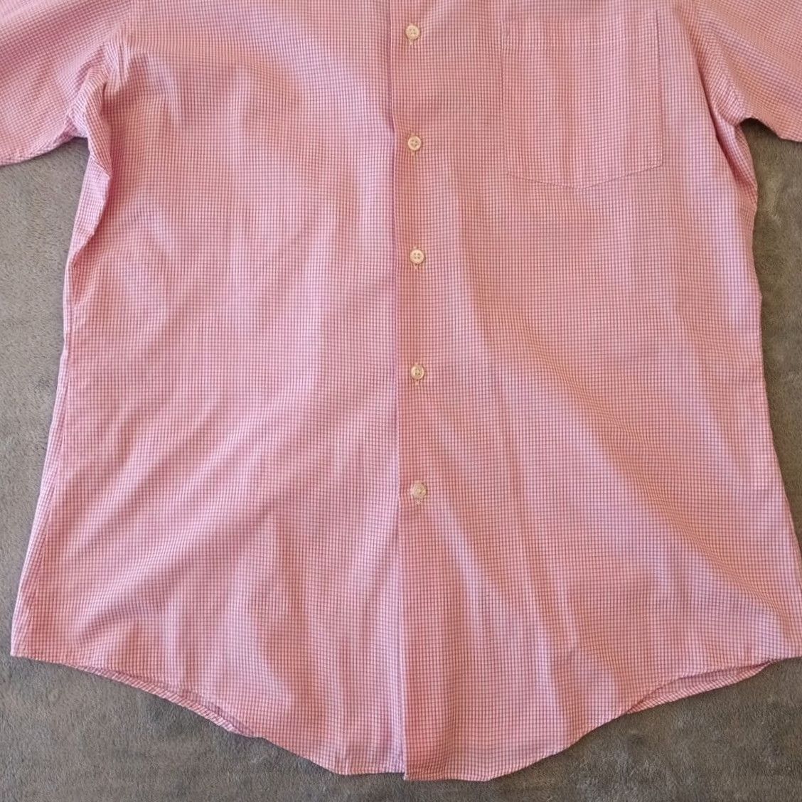 Van Heusen Van Heusen Shirt Mens 16 Pink Plaid Long Sleeve Button Up Cotton Blend Dress Shirt Mens Cardi? Size US L / EU 52-54 / 3 - 5 Thumbnail