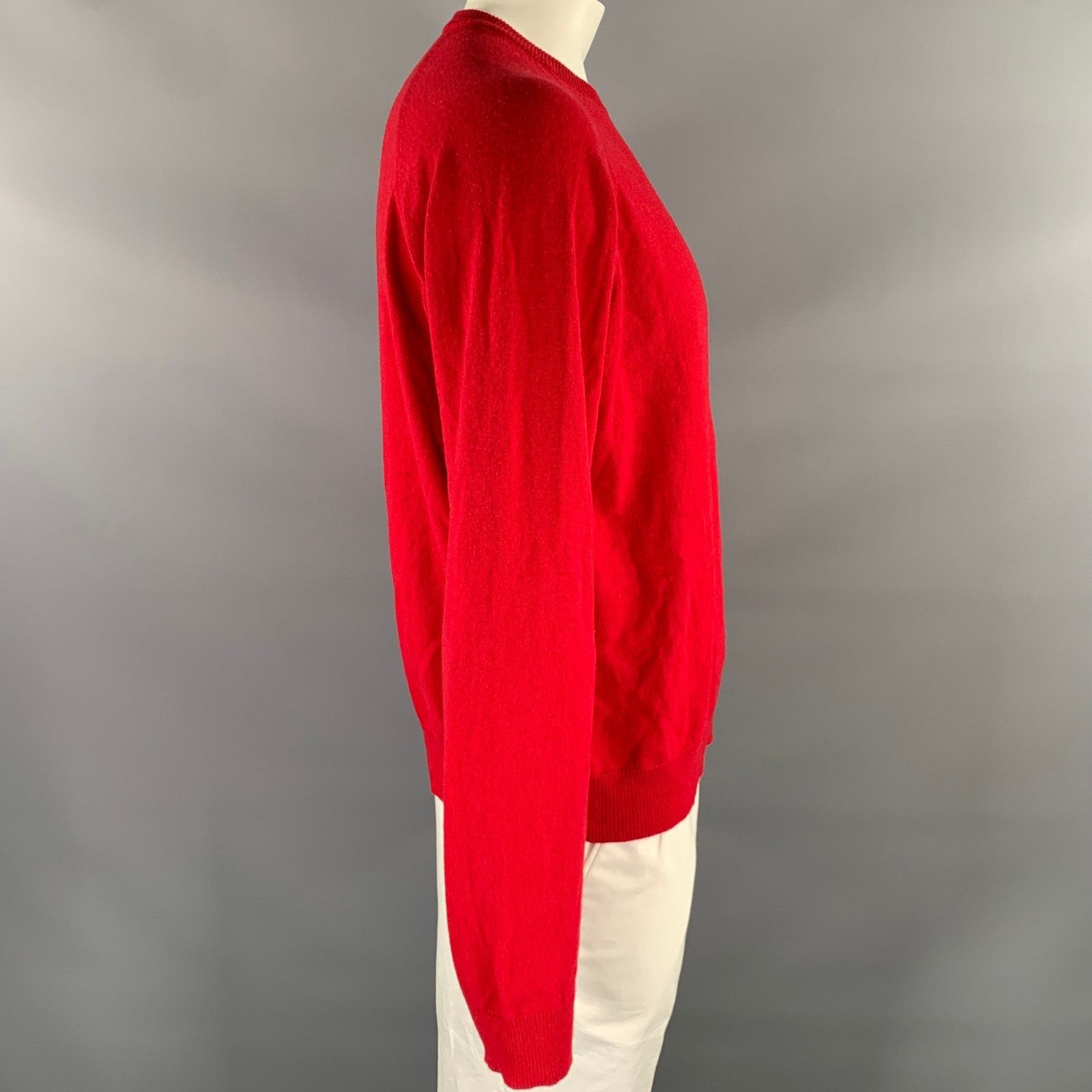 Haider Ackermann HAIDER ACKERMANN Red Knit Wool Cashmere Ribbed Sweater Size US L / EU 52-54 / 3 - 2 Thumbnail