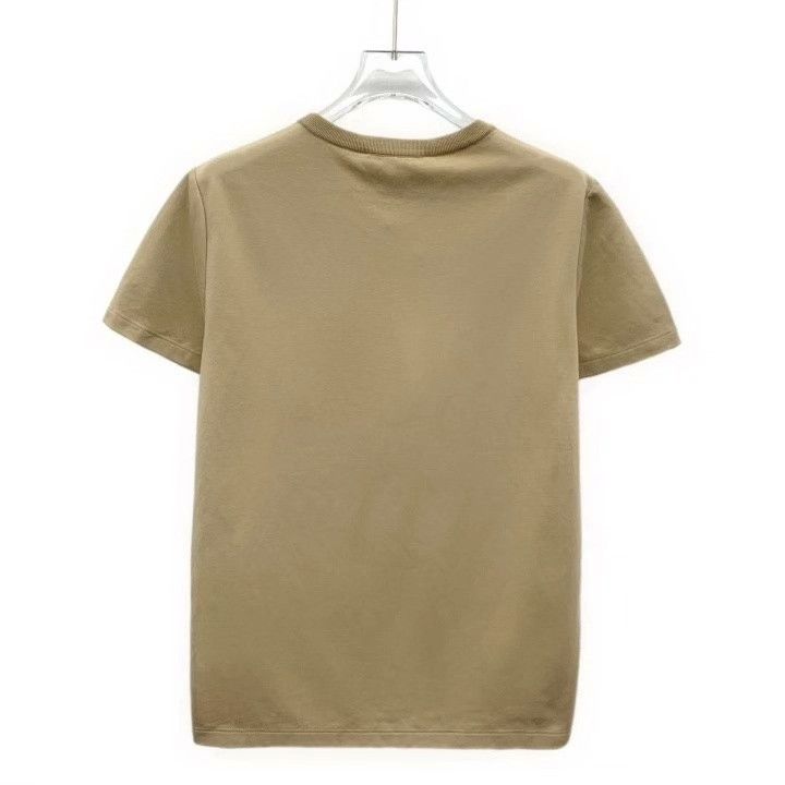 Loro Piana Loro Piana Brown Logo Embroidered Cotton T-shirt Size US M / EU 48-50 / 2 - 2 Thumbnail