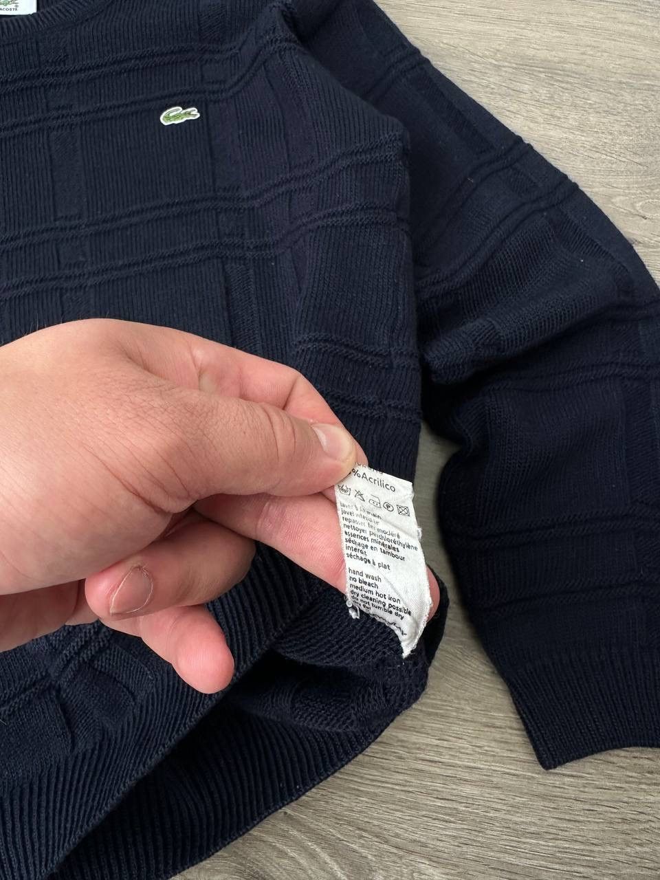Lacoste × Vintage Vintage Lacoste Blue Wool Ribbed Knit Sweater Size US S / EU 44-46 / 1 - 6 Thumbnail