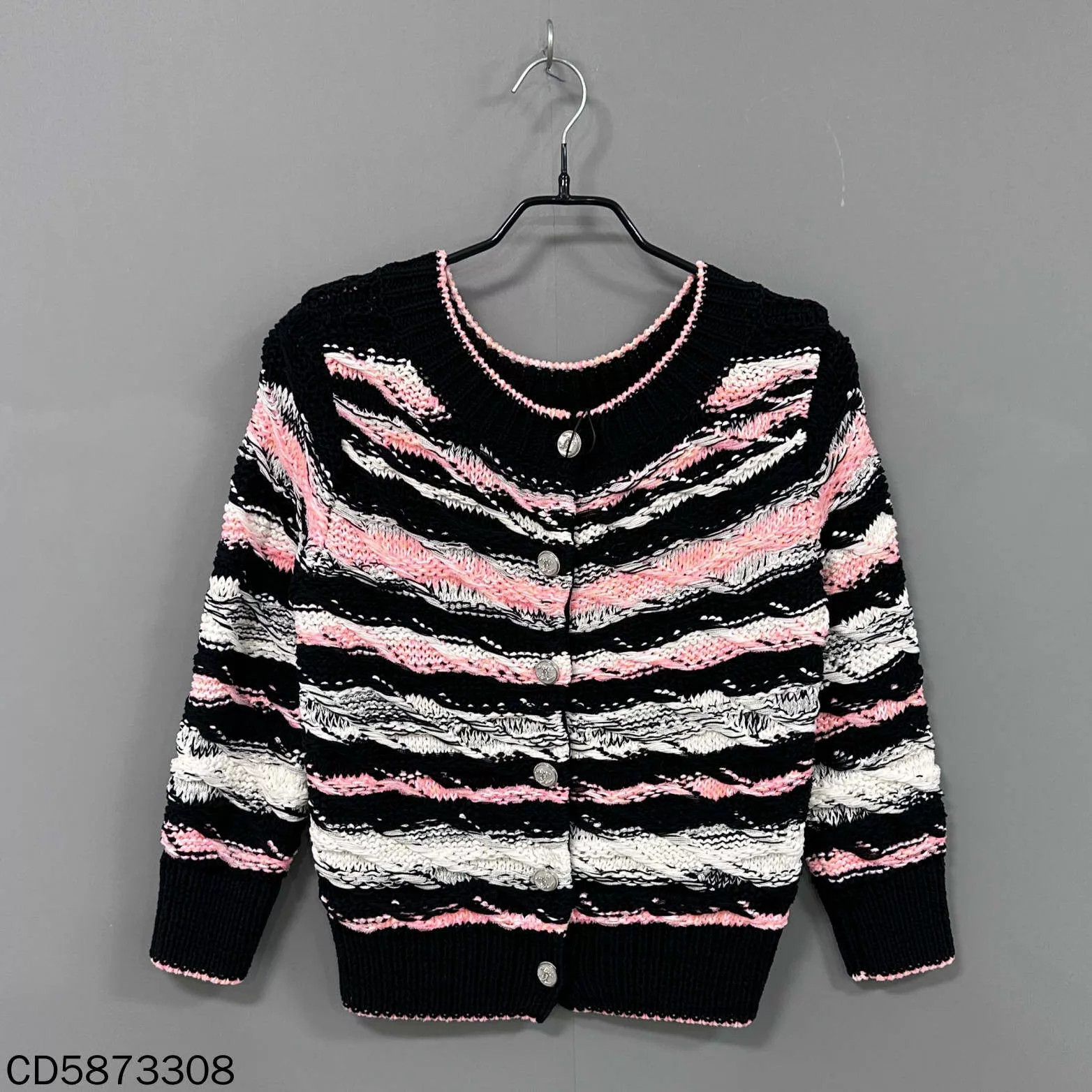 Chanel Chanel Roof Series Color Block Striped Knit Jacket Women 38 Size S / US 4 / IT 40 - 1 Thumbnail