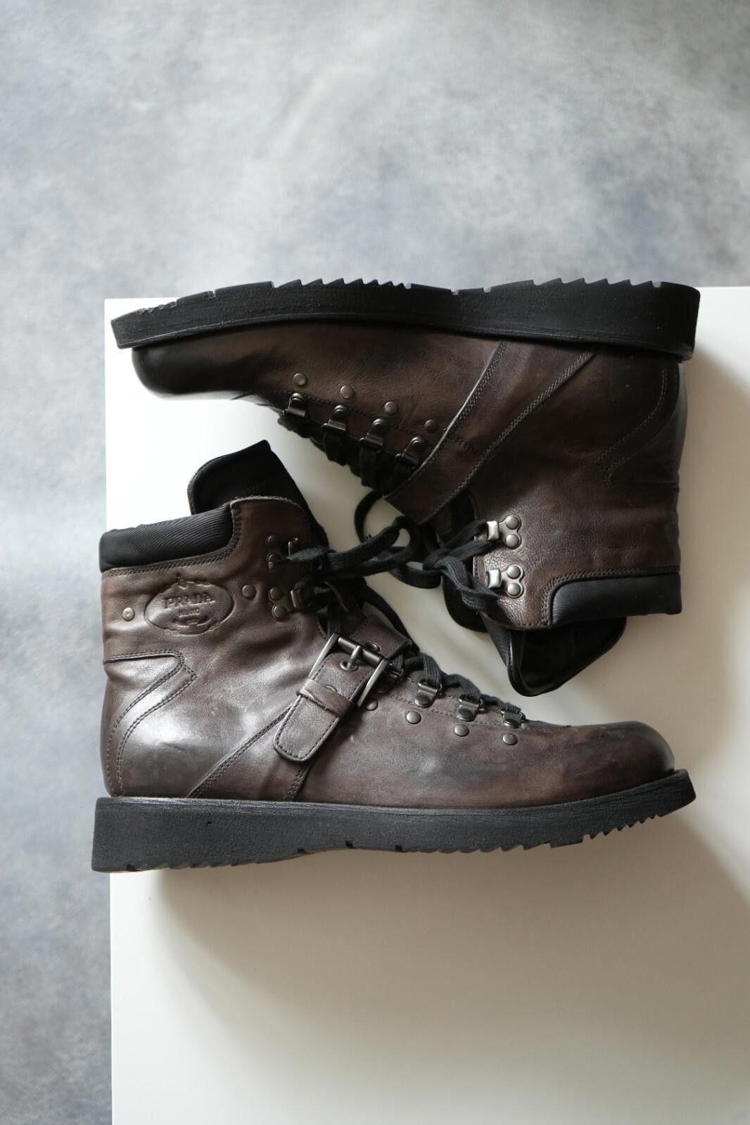 Prada NEW FW2011 Prada Hiking Buckle Trimmed Men Boots US9.5 Size US 9.5 / EU 42-43 - 4 Thumbnail