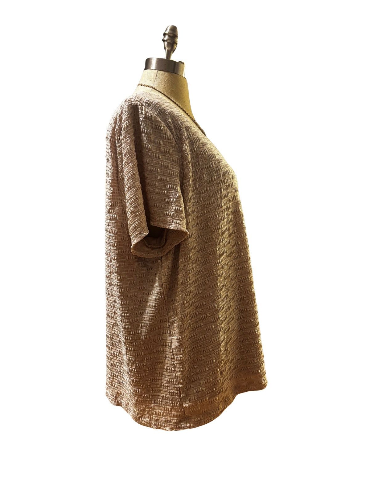 Laura Ashley Women’s beige texture Top.wt2604 Size XXL / US 16-18 / IT 52-54 - 7 Thumbnail