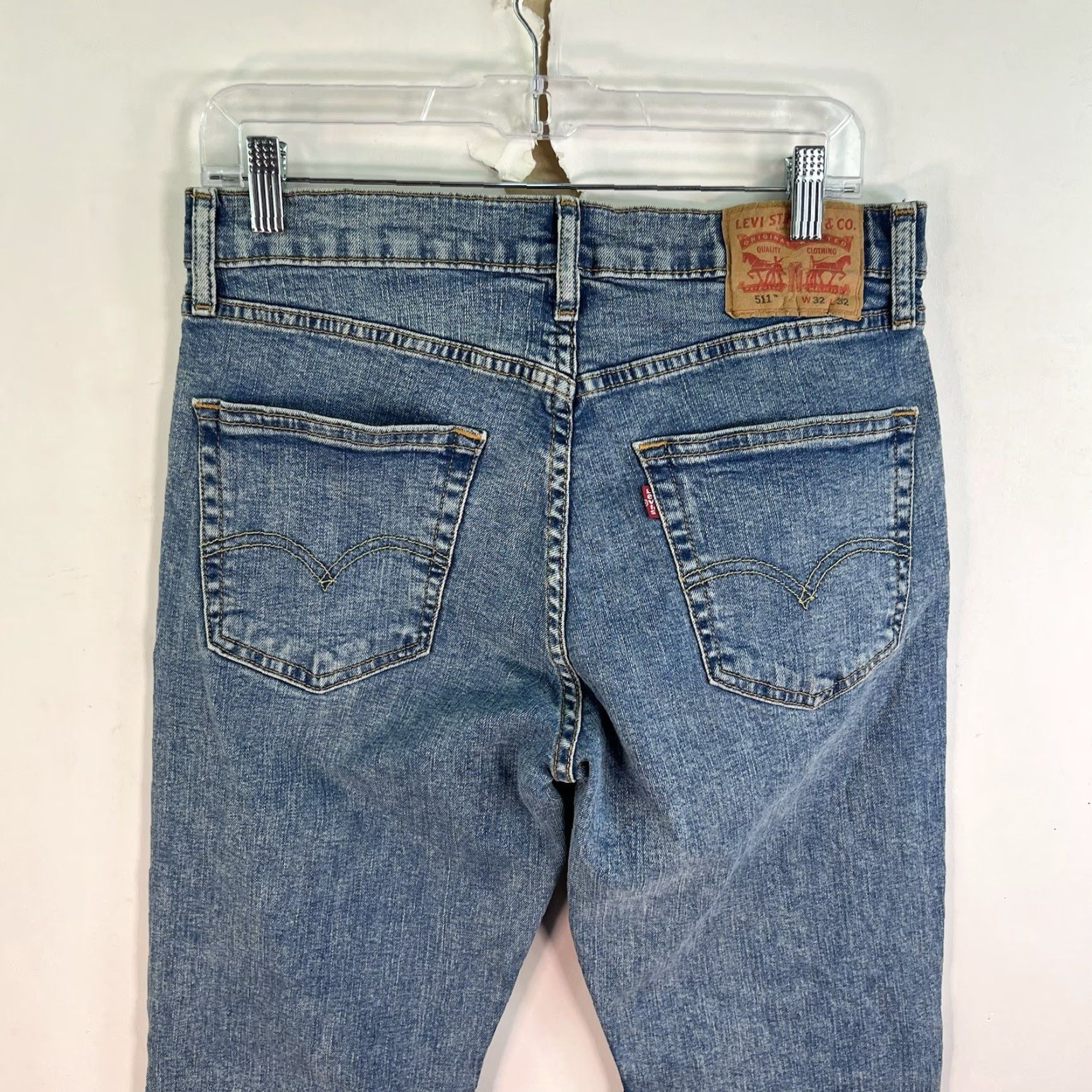 Levi's VINTAGE Levi's 511 Slim Fit Jeans Mens Size 32 x 32 Blue Denim 2010s Size US 32 / EU 48 - 7 Thumbnail