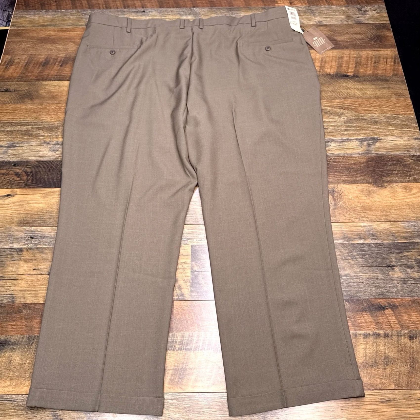 Haggar Haggar Dress Pants 52x30 Brown Classic Fit Men Pants Straight Inseam 30 Inseam Polyester Solid Classic Size US 36 / EU 52 - 3 Thumbnail