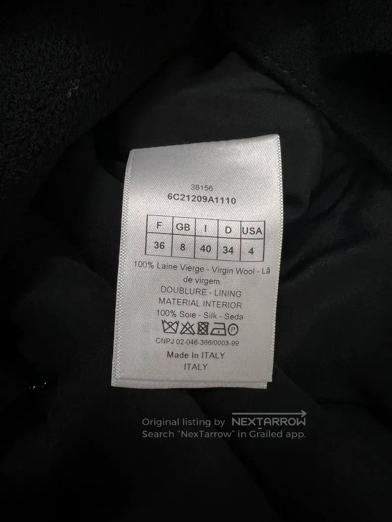 Dior Dior Black medium-length woollen coat Size XS / US 0-2 / IT 36-38 - 5 Thumbnail