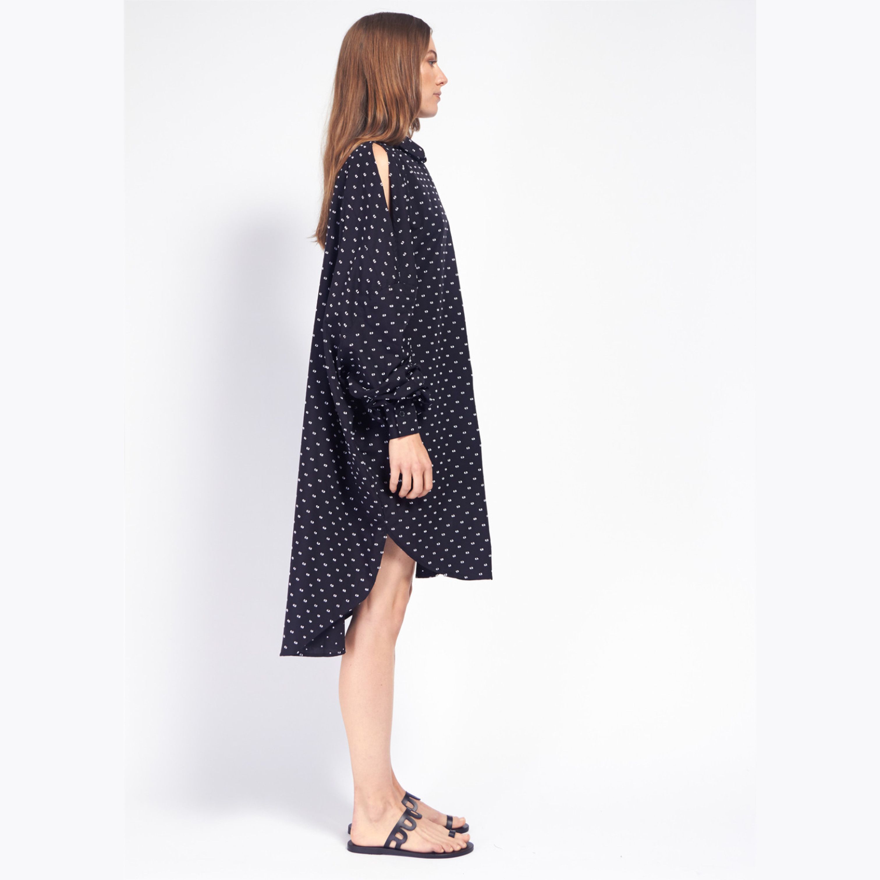 Henrik Vibskov SOLD Henrik Vibskov White Polka Dot Shirt Dress Size S Size S / US 4 / IT 40 - 5 Thumbnail