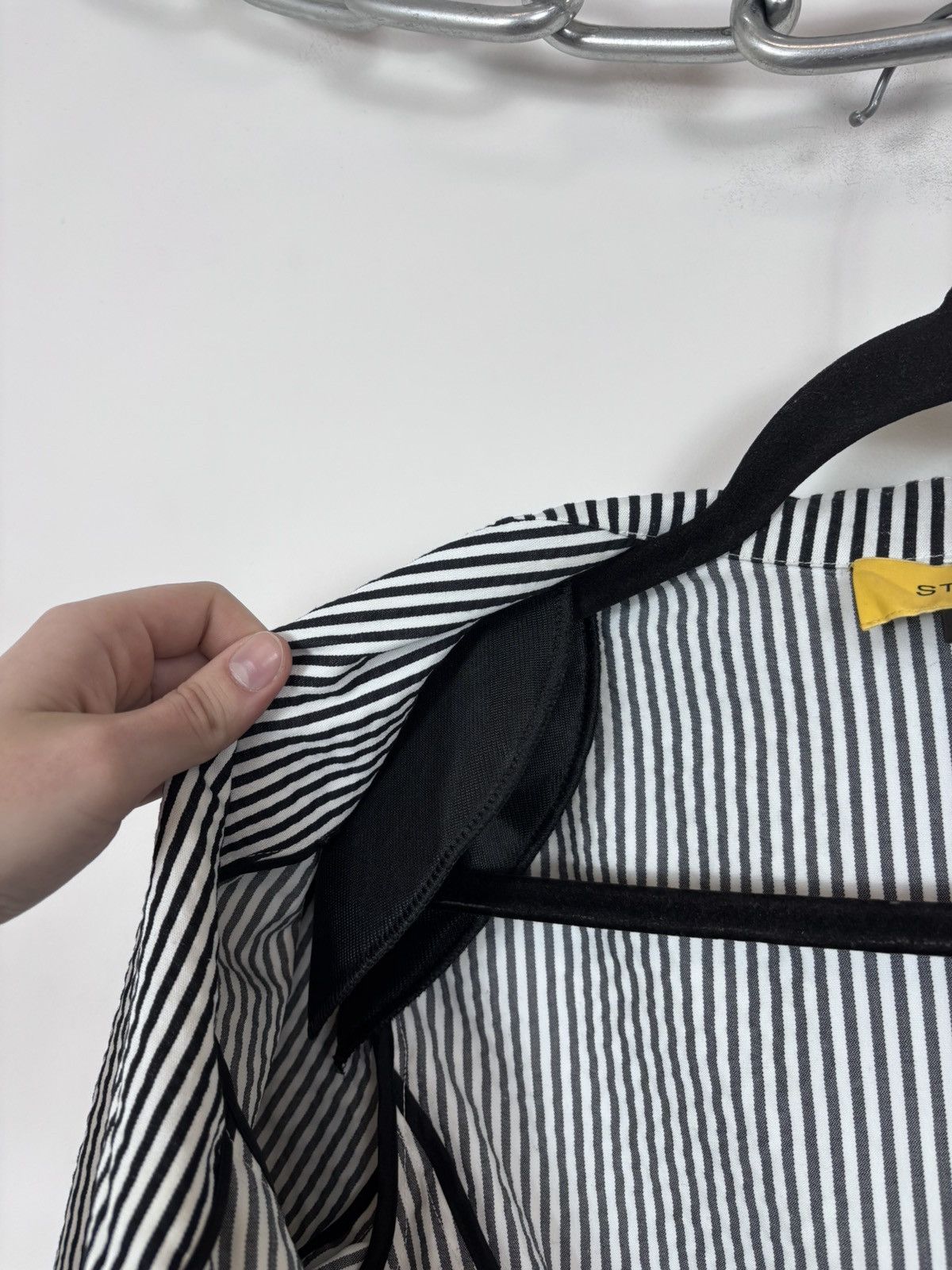 St. John St. John Women’s White/Black Striped Blazer Jacket Size S / US 4 / IT 40 - 16 Thumbnail