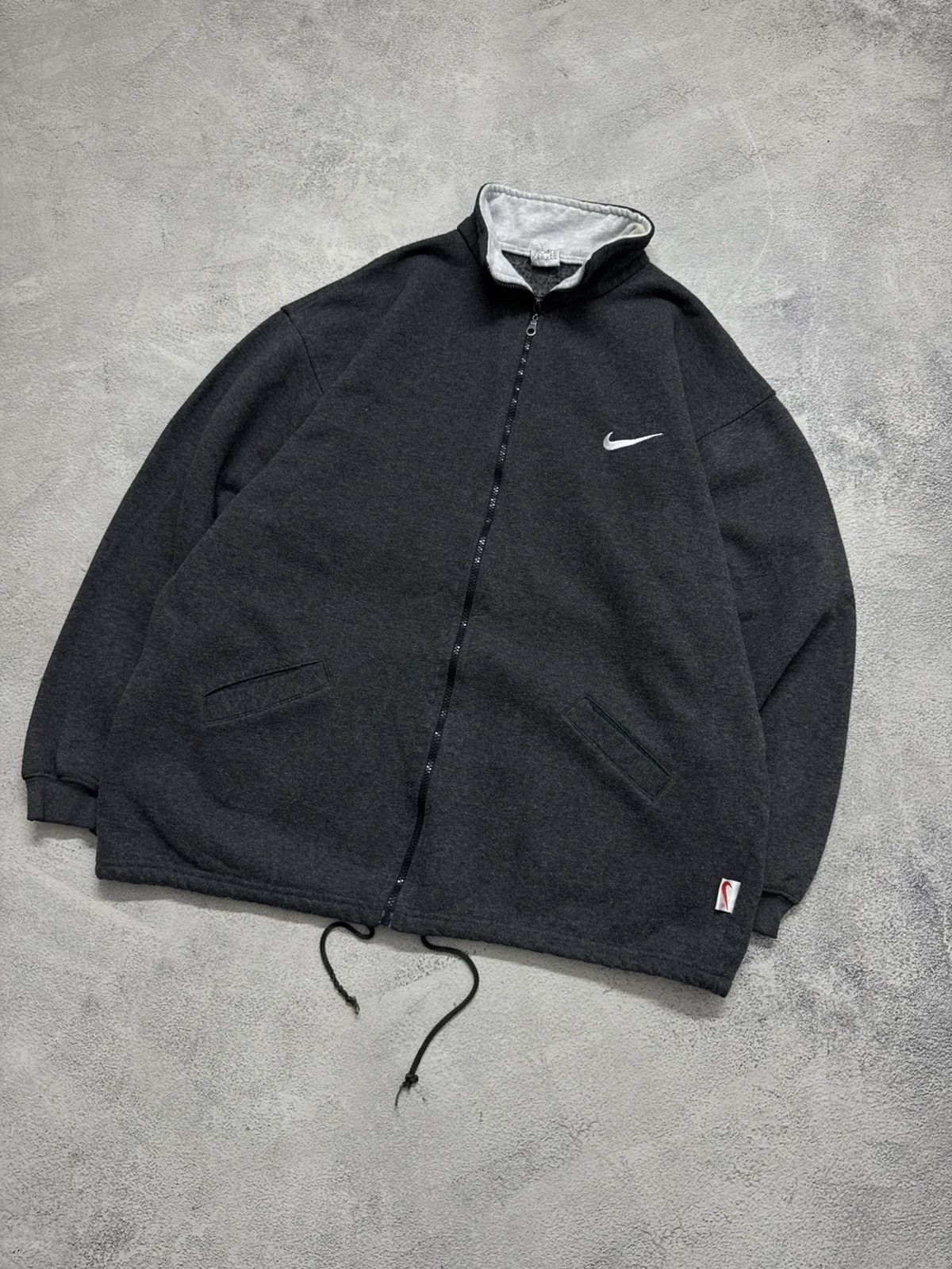 Nike Vintage Y2k Nike Zip Hoodie Fleece Swoosh 00’s Size US XL / EU 56 / 4 - 3 Thumbnail