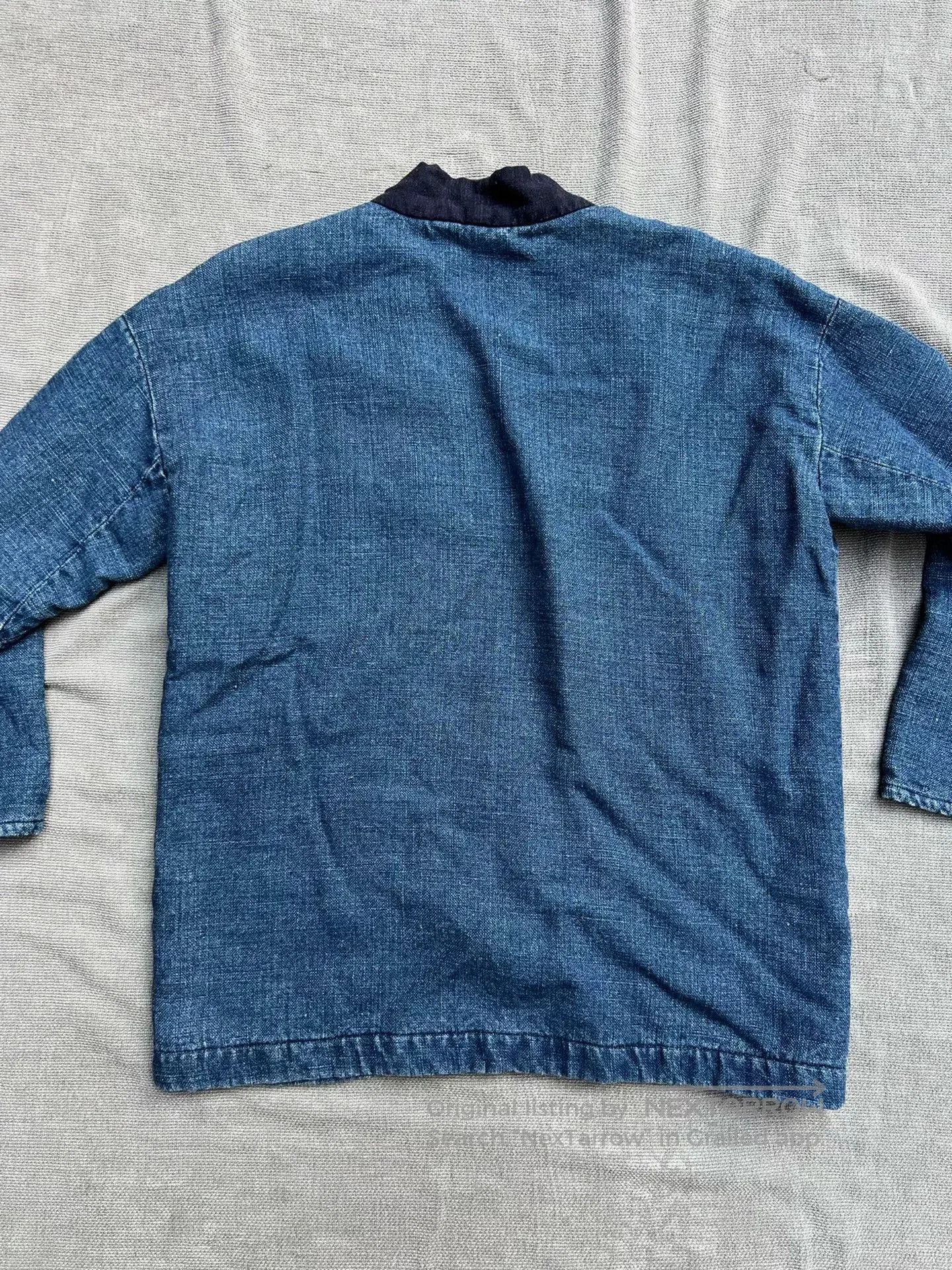 Soulive Japanese Blue Linen Kimono Style Garment. Size US S / EU 44-46 / 1 - 9 Thumbnail