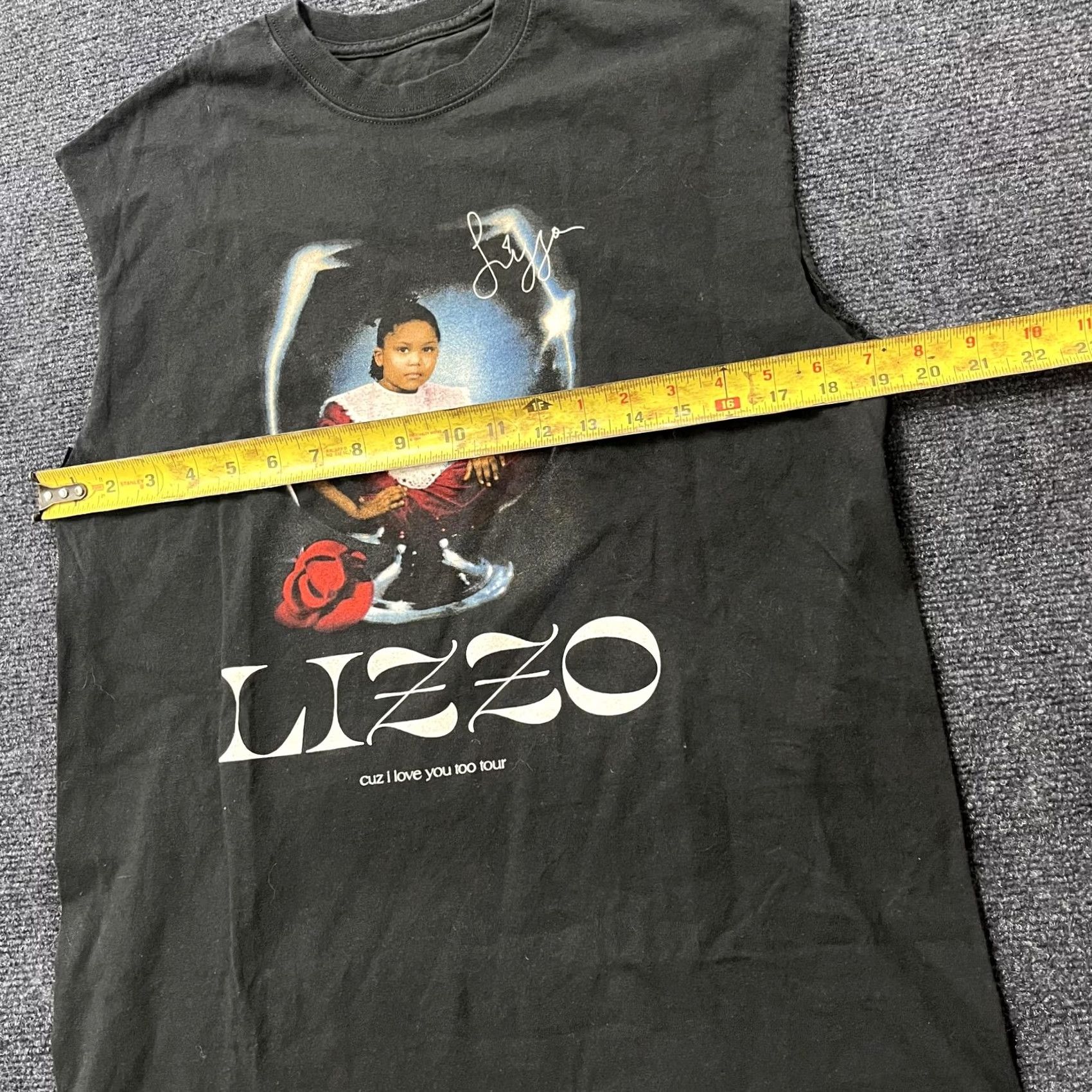 Vintage Lizzo Cuz I Love You Too Tour Shirts Mens Small Black Sleeveless Cutoff Tank Top Graphic Print Crew Neck Size US S / EU 44-46 / 1 - 5 Thumbnail