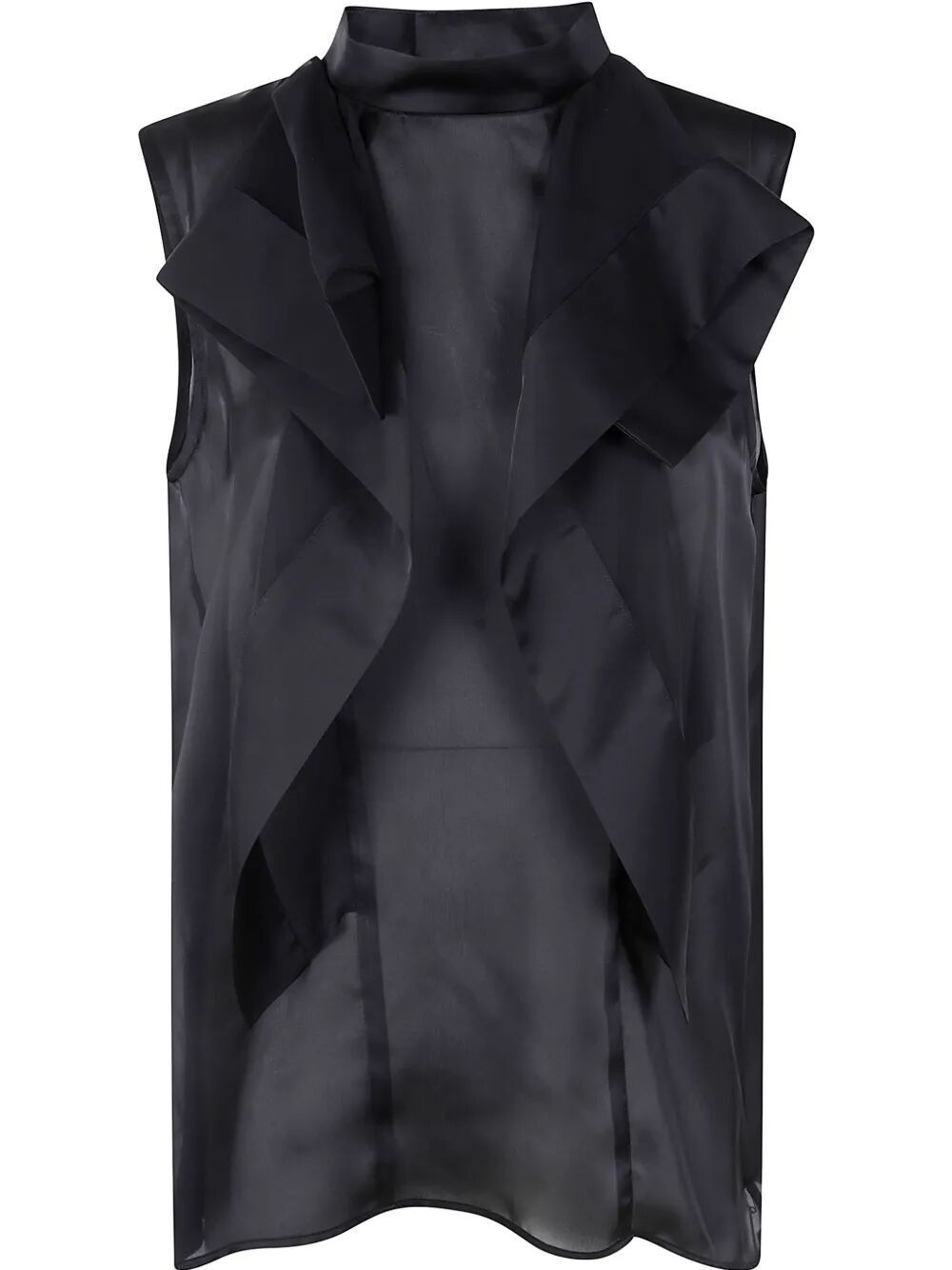 Sacai SATIN X CHIFFON PULLOVER Size L / US 10 / IT 46 - 1 Thumbnail