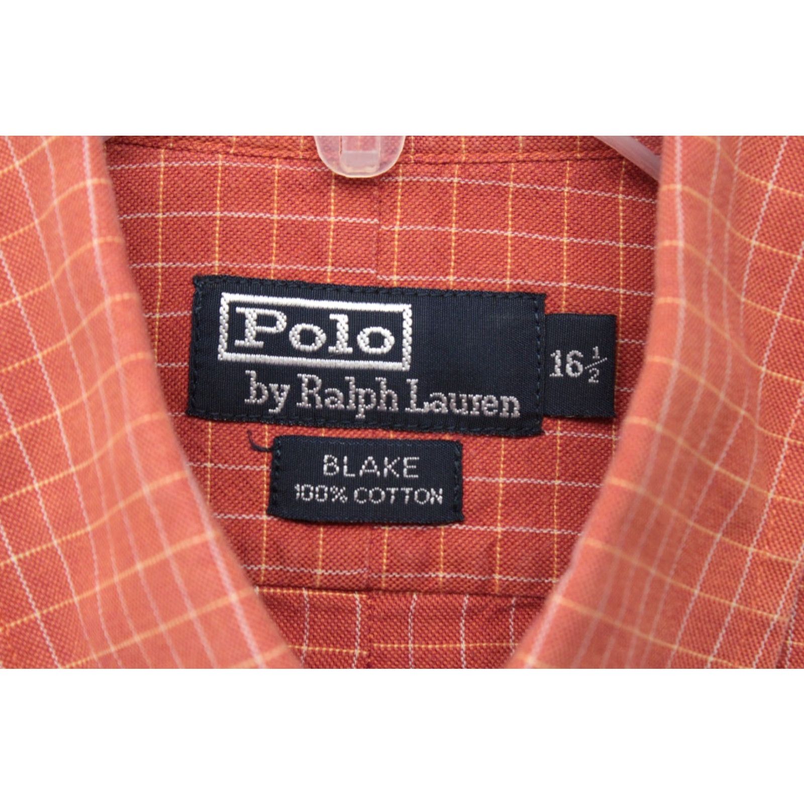 Polo Ralph Lauren VINTAGE Polo Ralph Lauren Blake Shirt Men 16.5 Rust Button-Down Squares Flesh Pony Orange Pattern Classic Dad American Men’s 16.5"} Size US XL / EU 56 / 4 - 5 Thumbnail