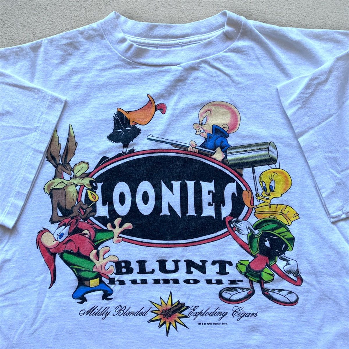 Delta Vintage 1992 Looney Toons Blunt Cigar Parody Tee Shirt 90s Size US XL / EU 56 / 4 - 1 Thumbnail