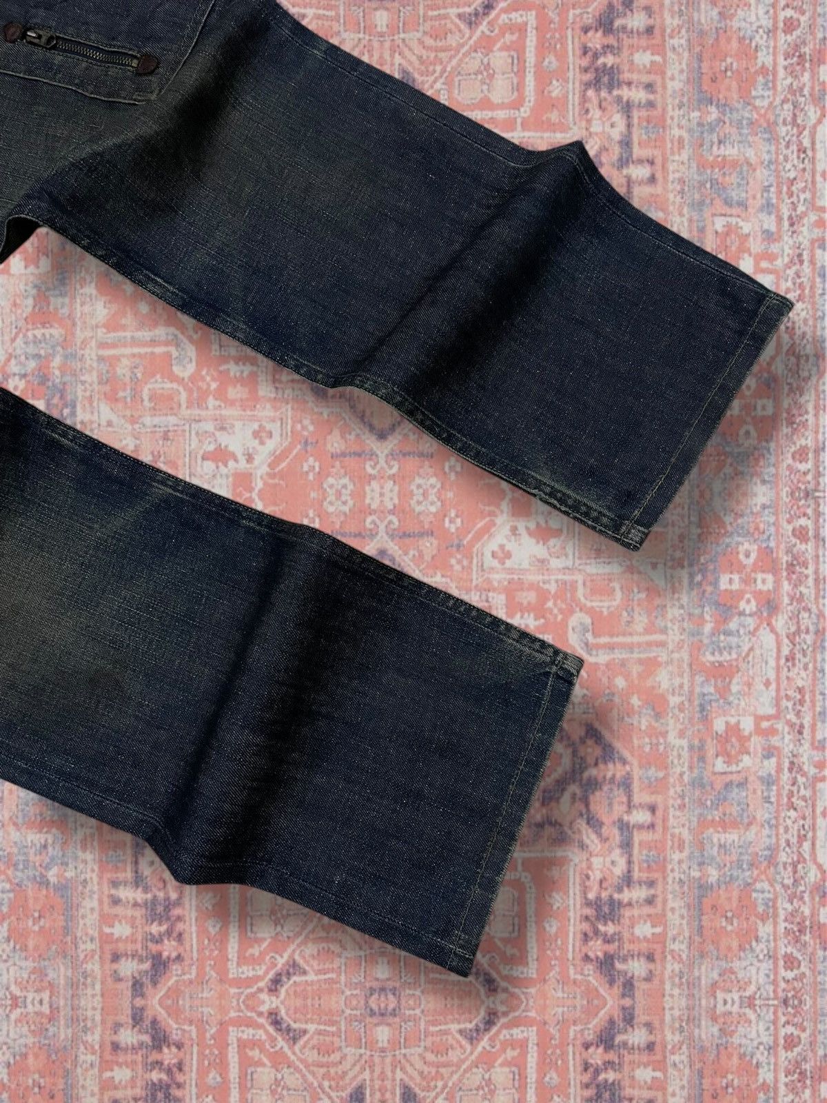 Japanese Brand Vintage Designer Japan Back Number Indigo Distressed Denim Size US 32 / EU 48 - 5 Thumbnail