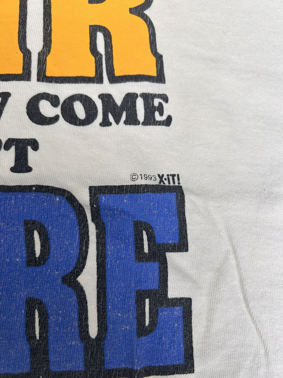 Vintage Wording bald head pun 1993 vintage tee Size US L / EU 52-54 / 3 - 4 Thumbnail