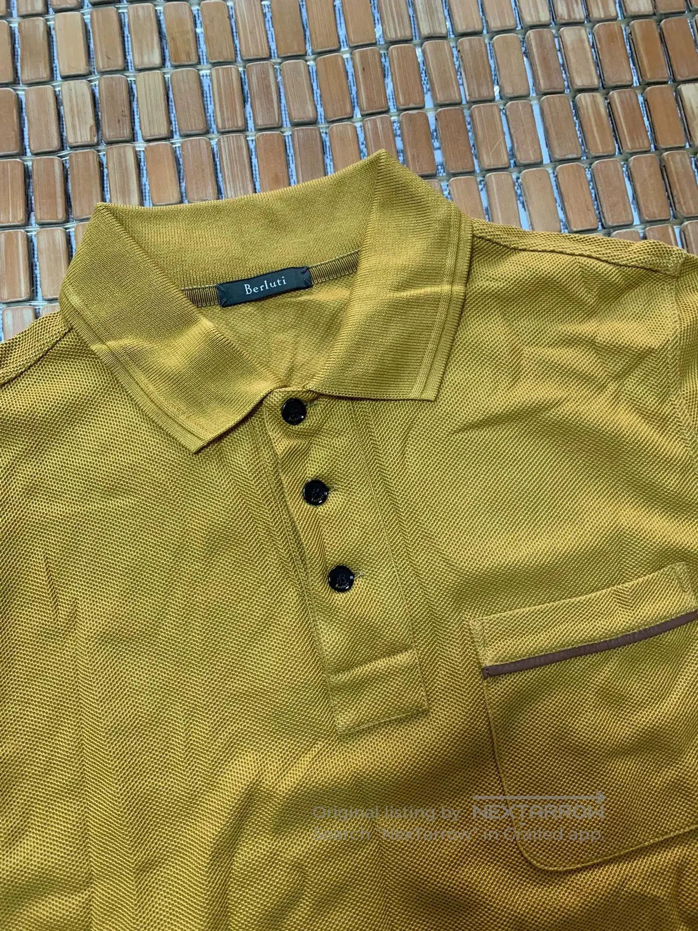 Berluti Berluti Yellow Polo Leather Shirt. Size US S / EU 44-46 / 1 - 3 Thumbnail