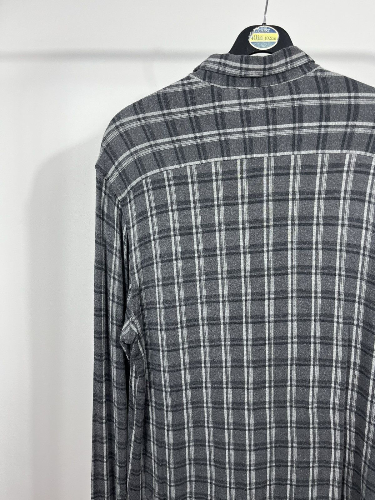 Armani Collezioni Armani Collezioni Gray Plaid Shirt Men’s L Long Sleeve Size US L / EU 52-54 / 3 - 11 Thumbnail