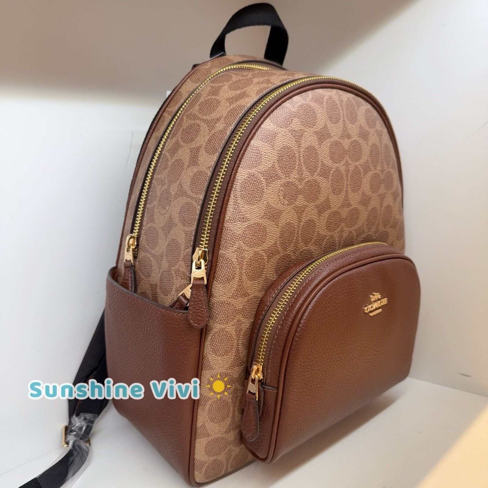 Coach NWT Coach Court Backpack Canvas CZ176 Gold/Tan/Brown Size ONE SIZE - 2 Thumbnail