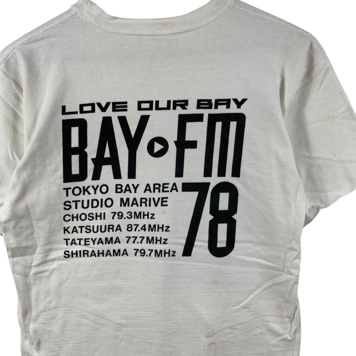Vintage Vintage LOVE OUR BAY FM 78 Radio Station Tokyo Tee Shirt Size S / US 4 / IT 40 - 6 Thumbnail