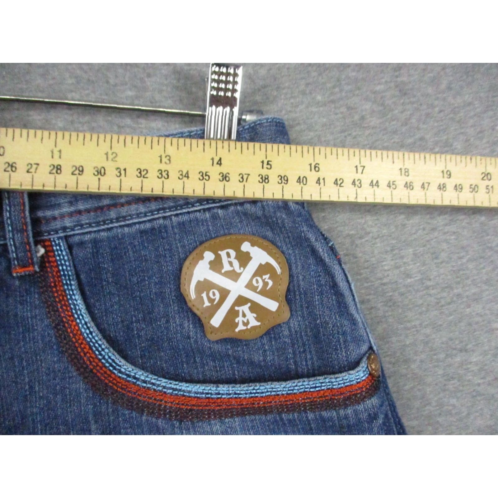 Vintage VINTAGE Red Ape Jeans 32x28 Men Blue Baggy Loose Jeans 90s Hip Hop Logo Grunge Urban-Style (Blue) Jeans Men, 90s, Logo, Baggy, Raw? Size US 32 / EU 48 - 4 Thumbnail