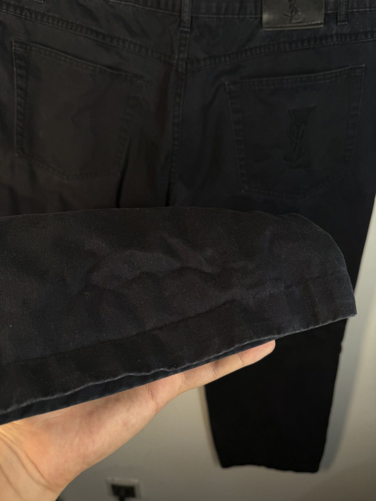Yves Saint Laurent 40x30 YSL Jeans Black Denim Pants Cotton Casual Vintage y2k Size US 40 / EU 56 - 18 Thumbnail