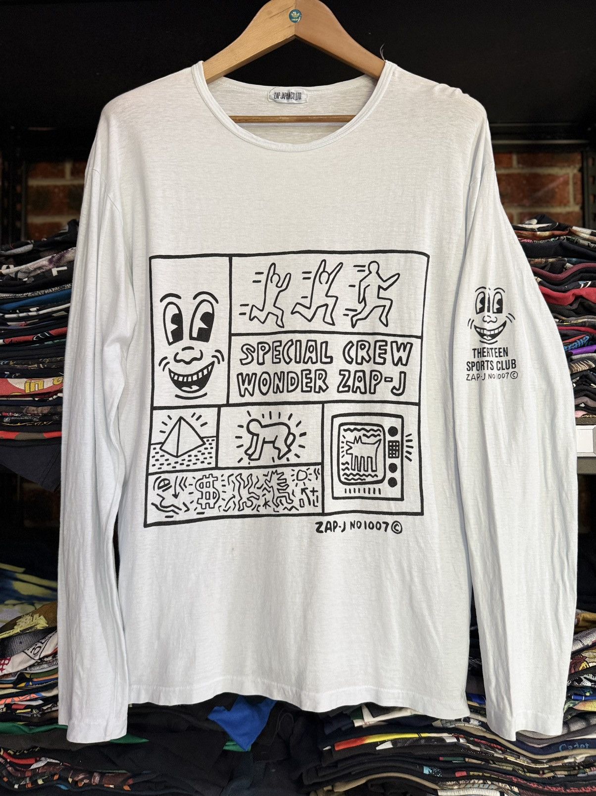 Vintage 90s Keith Haring Special Crew Worder Zap-J Art Tee
