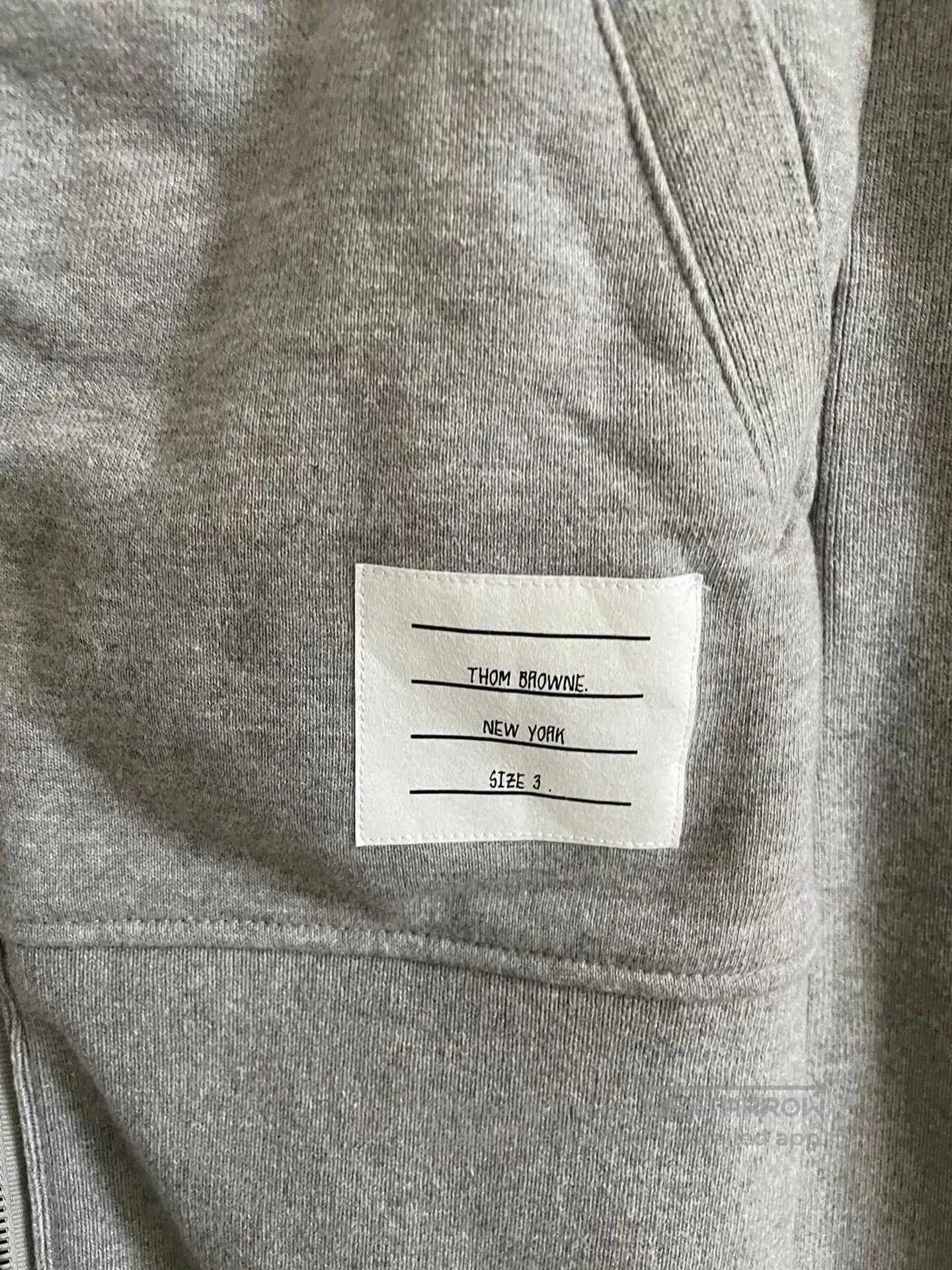 Thom Browne thom browne gray hoodie with zipper. Size US M / EU 48-50 / 2 - 2 Thumbnail