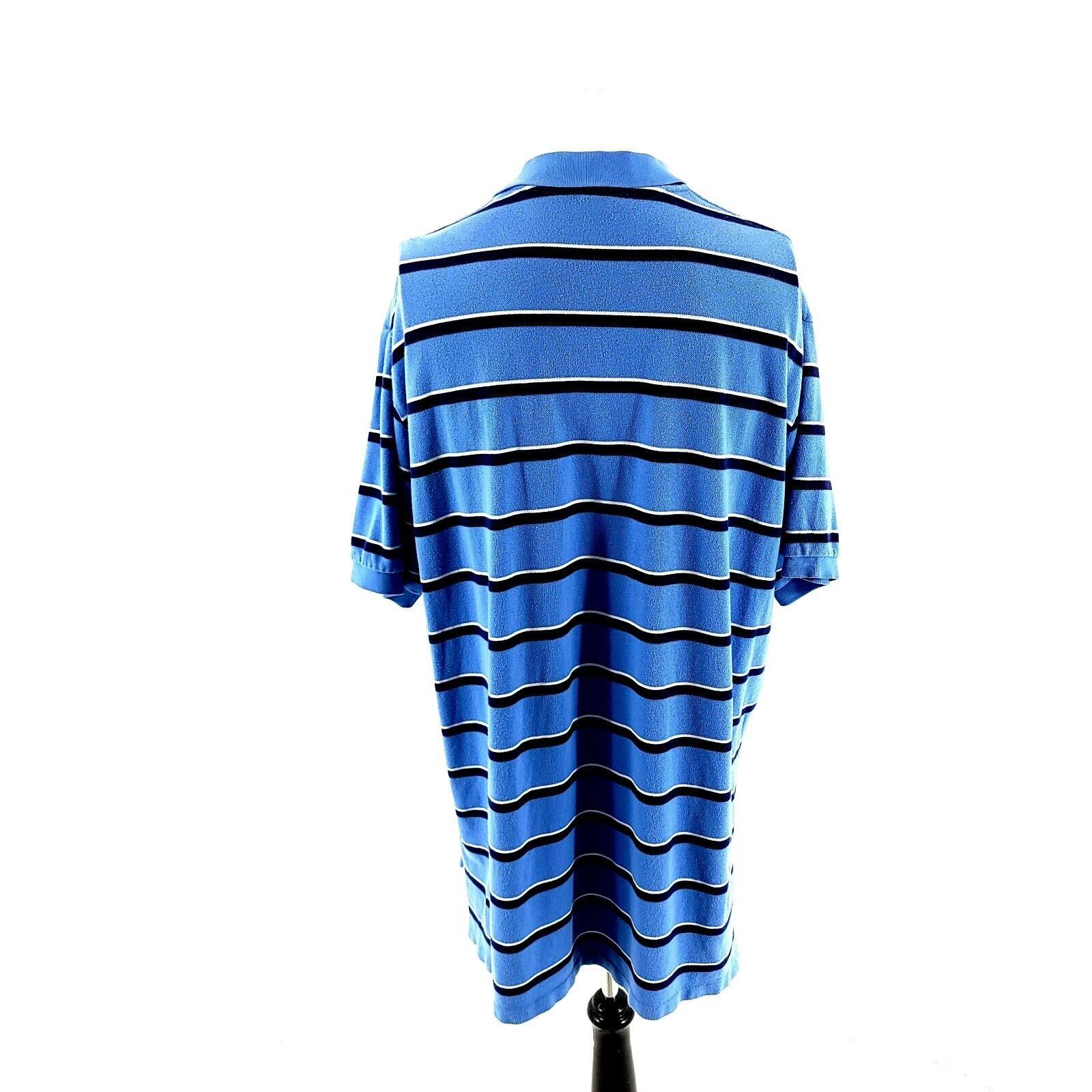 Polo Ralph Lauren Polo Ralph Lauren Blue Striped 2XL Cotton Collared Polo Shir Size US XXL / EU 58 / 5 - 5 Thumbnail