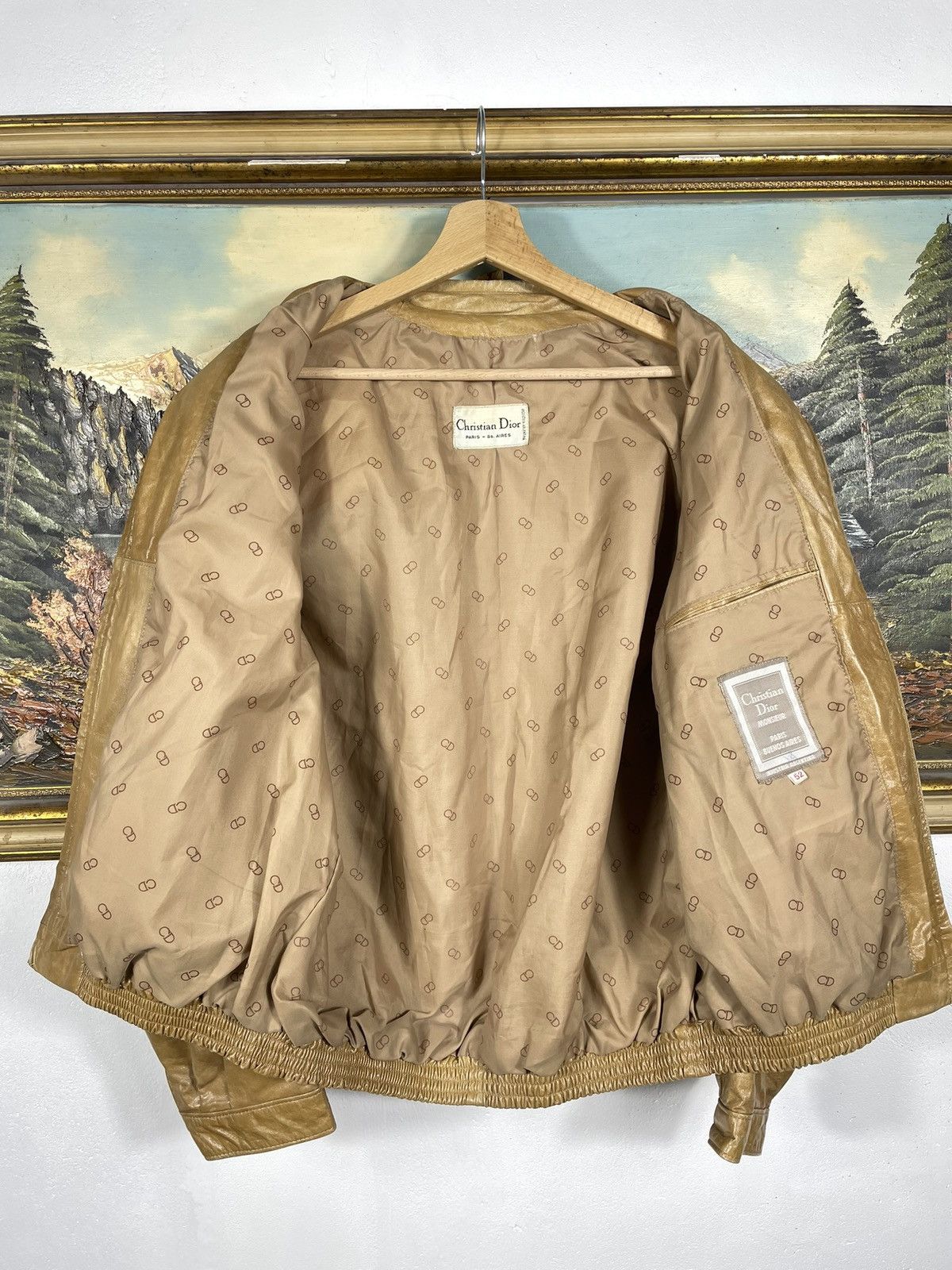 Christian Dior Leather Jacket Bomber Vintage 90s Oversize