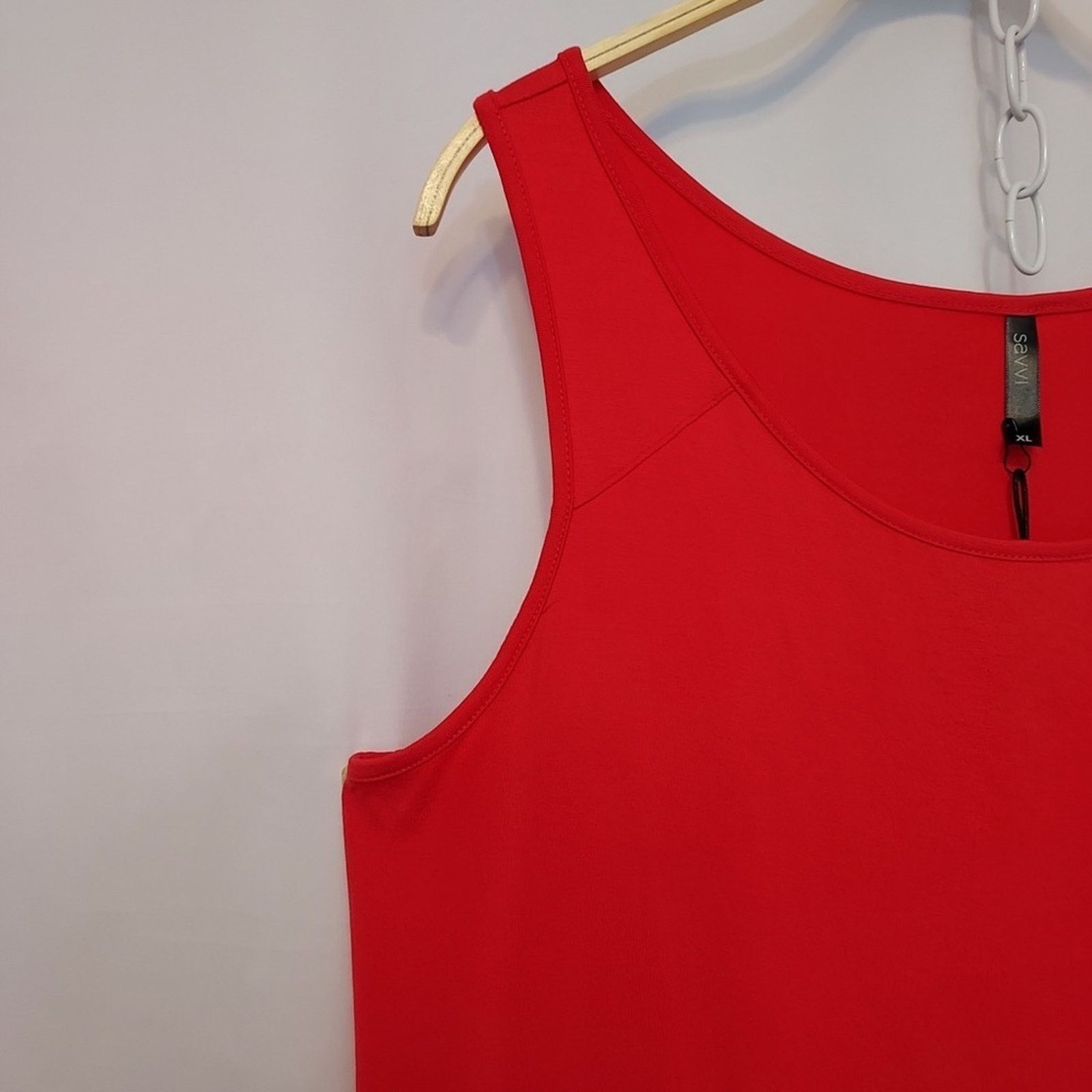 Other NWT Savvi Sage Tank Coral Reversible Handkerchief Shirt Top Size XL / US 12-14 / IT 48-50 - 3 Thumbnail
