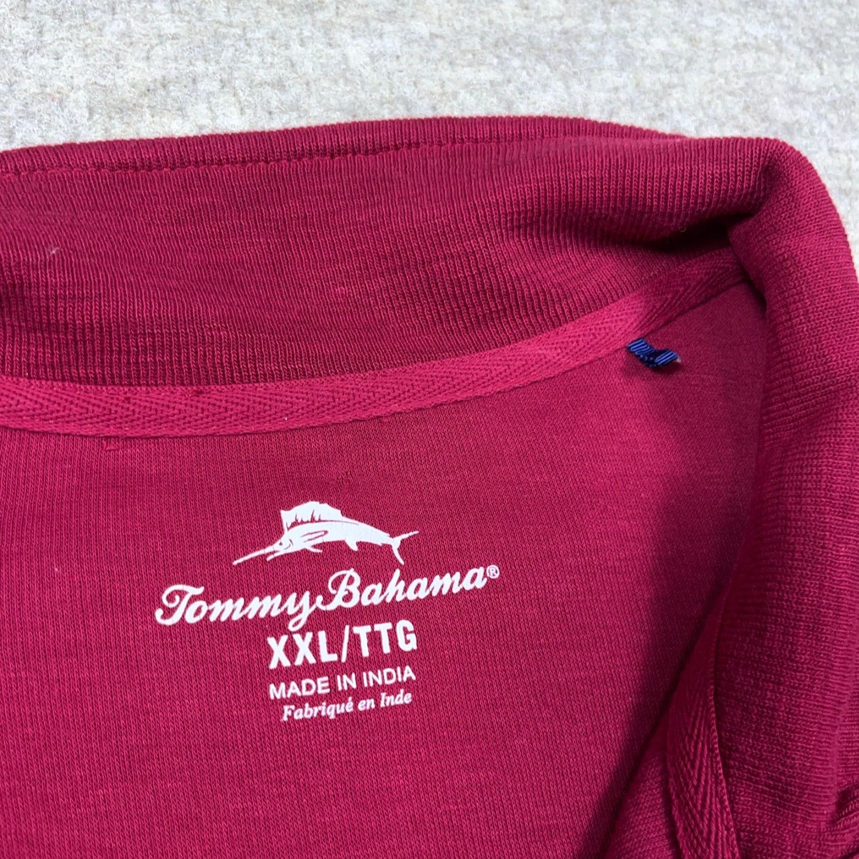 Tommy Bahama VINTAGE Tommy Bahama Sweater Men XXL 2XL Red Pullover Quarter Zip Sweatshirt Marlin Size US XXL / EU 58 / 5 - 3 Thumbnail