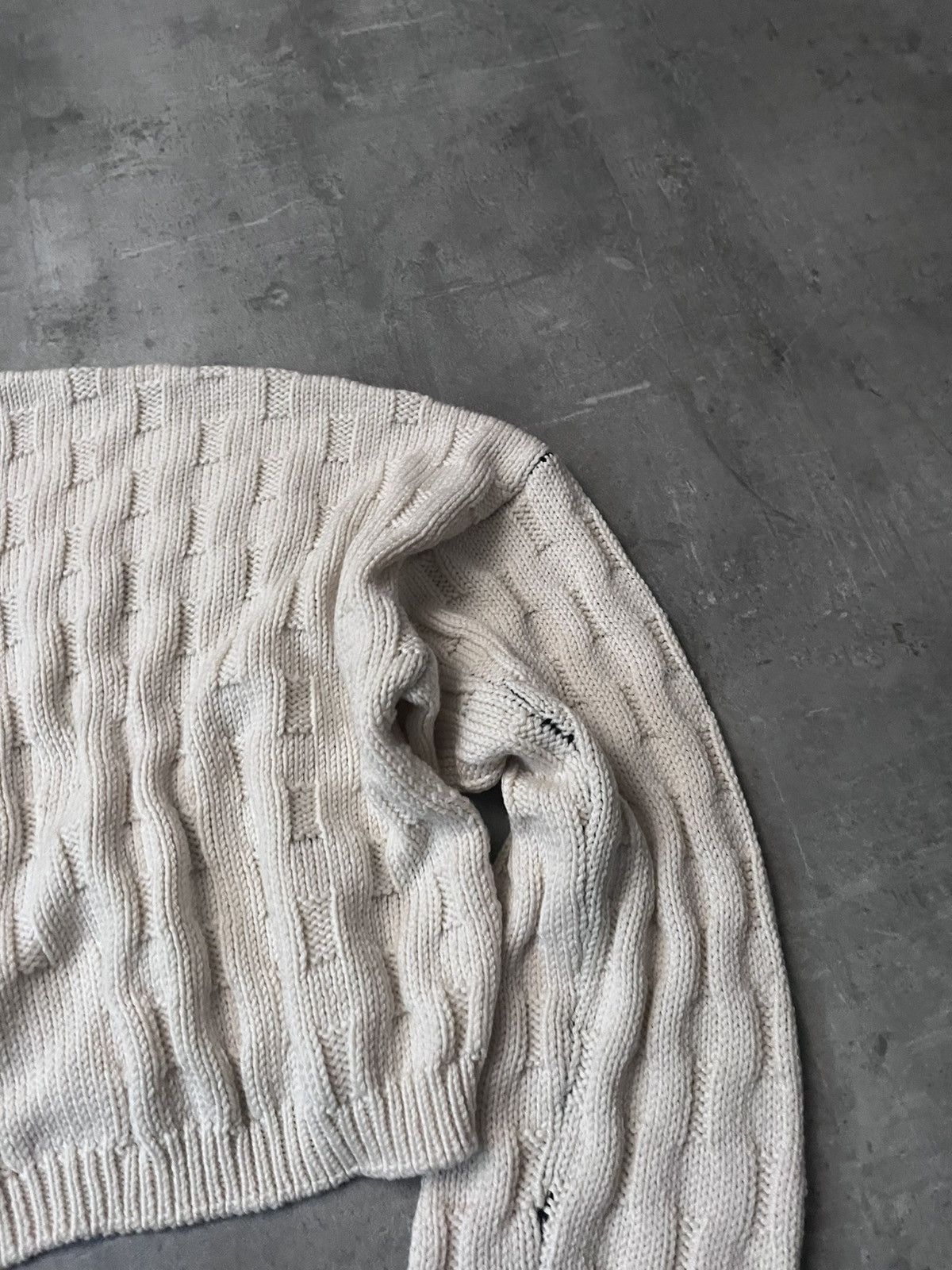 Raf Simons Raf Simons F/W 2017 Disturbed cream wool sweater Size US S / EU 44-46 / 1 - 6 Thumbnail