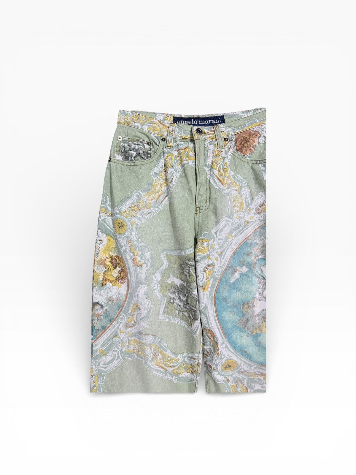 Roberto Cavalli Vtg🔥Angelo Marani Baroque Printed Denim Pant Size US 29 - 7 Thumbnail