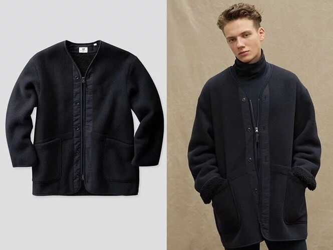 Engineered Garments × Uniqlo Engineered Garments New York x Uniqlo Fleece Collarless Coat Size US M / EU 48-50 / 2 - 8 Thumbnail