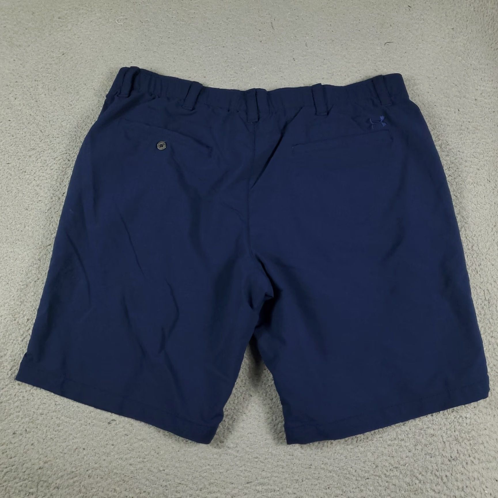 Under Armour Under Armour Shorts Mens 42 Blue Chino Flat Front Casual Workwear Pants Slim Regular Pocket Logo 42in Modern Preppy Mens Size US 42 / EU 58 - 7 Thumbnail