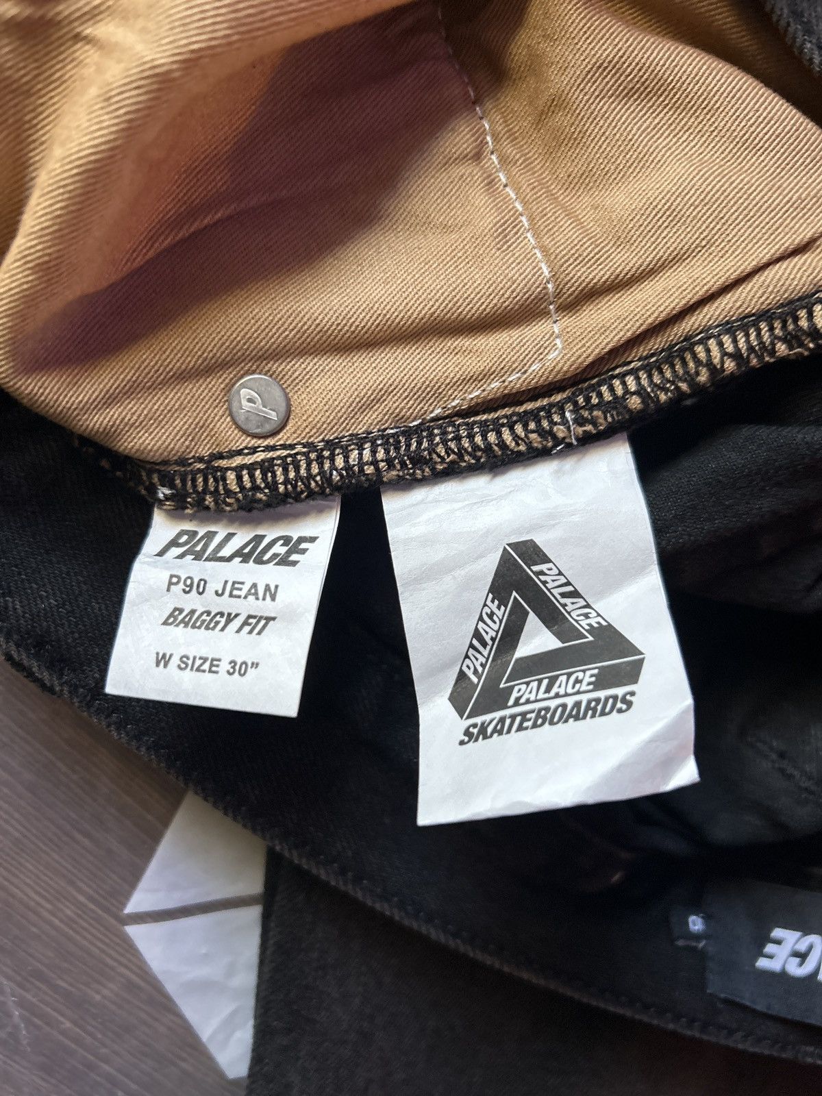 Palace PALACE P90 Baggy Jean Sand Wash Black Size 30 Sandwash Size US 30 / EU 46 - 8 Thumbnail