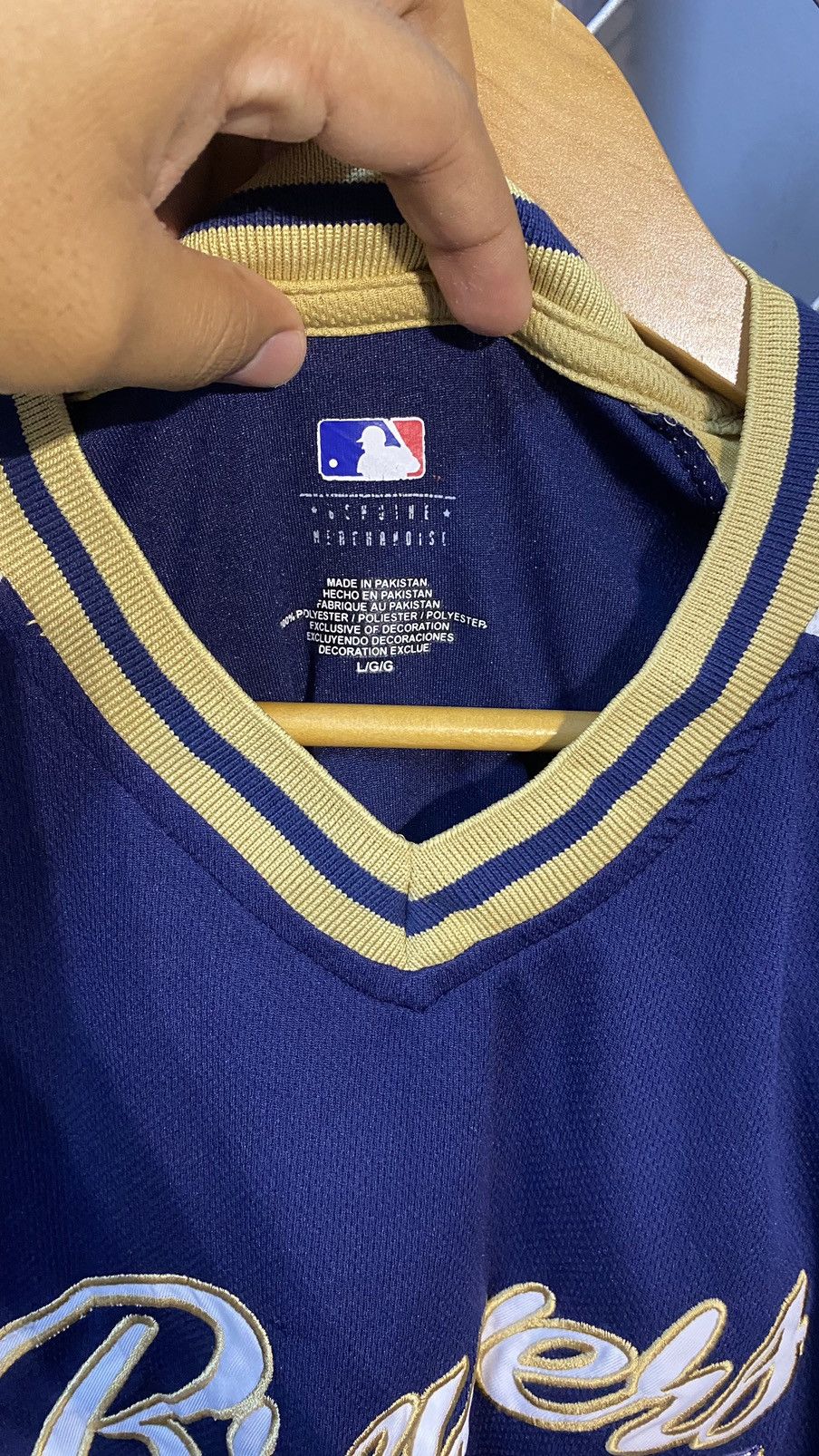 Japanese Brand × MLB × Vintage MAJESTIC MILWAUKEE BREWERS MLB JERSEY Size US L / EU 52-54 / 3 - 5 Thumbnail