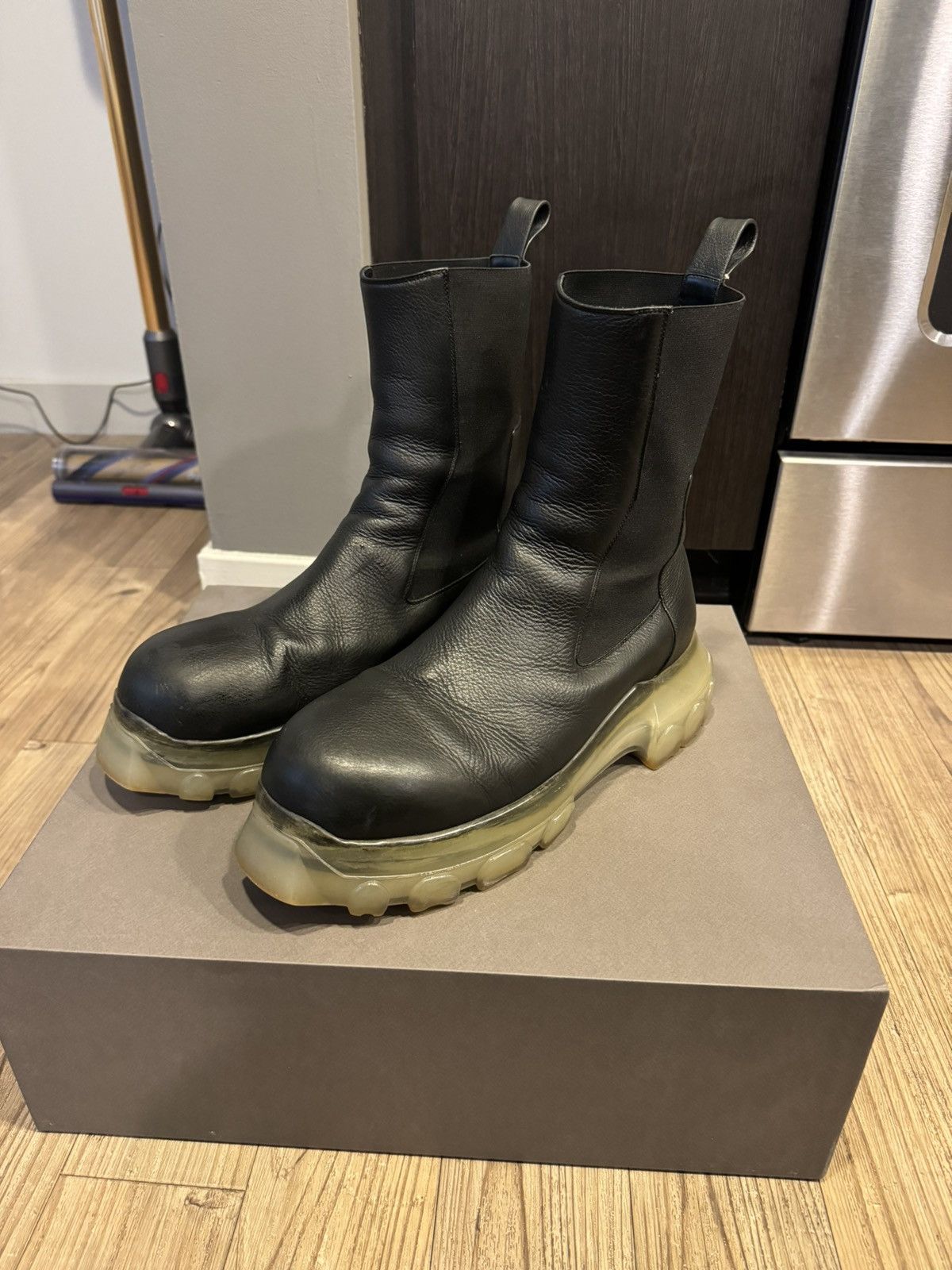 リックオウエンス TRACTOR BOAT babel black clear 【公式通販】