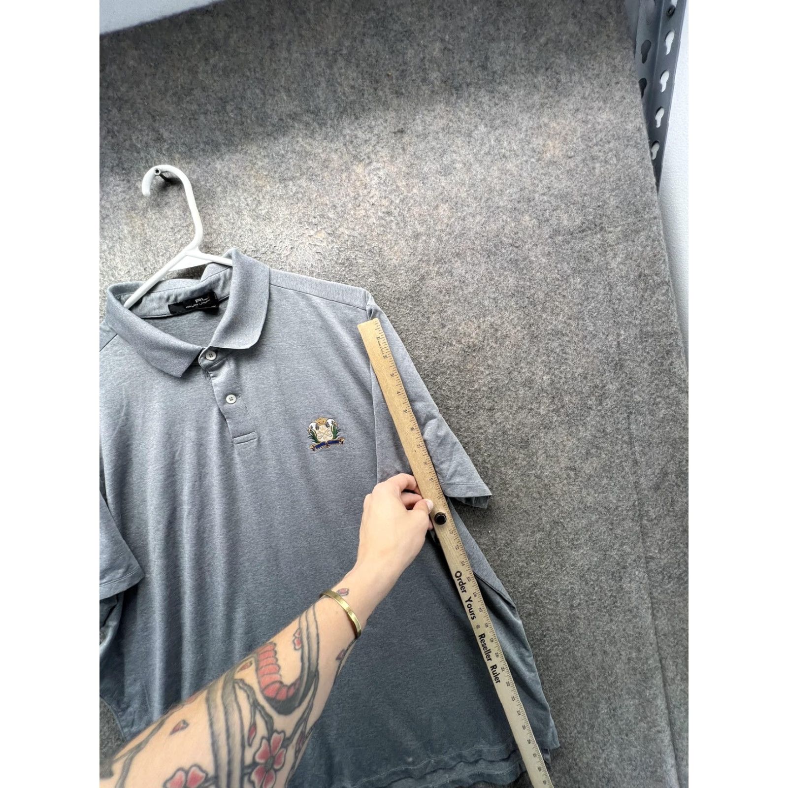 Ralph Lauren RLX Ralph Lauren Polo Shirt Mens XL Gray Golf Performance Club Logo Polo Shirt Mens XL Gray RLX Polo Shirt Size US XL / EU 56 / 4 - 5 Thumbnail